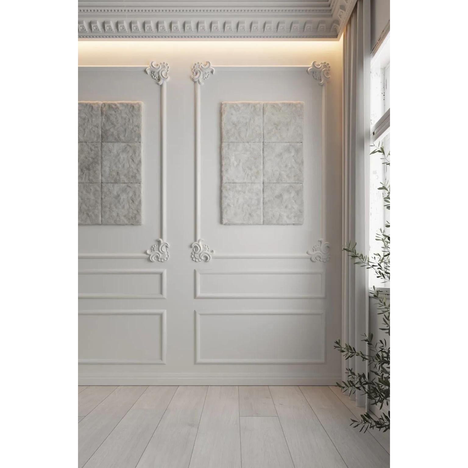 Juego de 8 paneles de pared de piel de oveja islandesa de Cuero Design Otro en venta