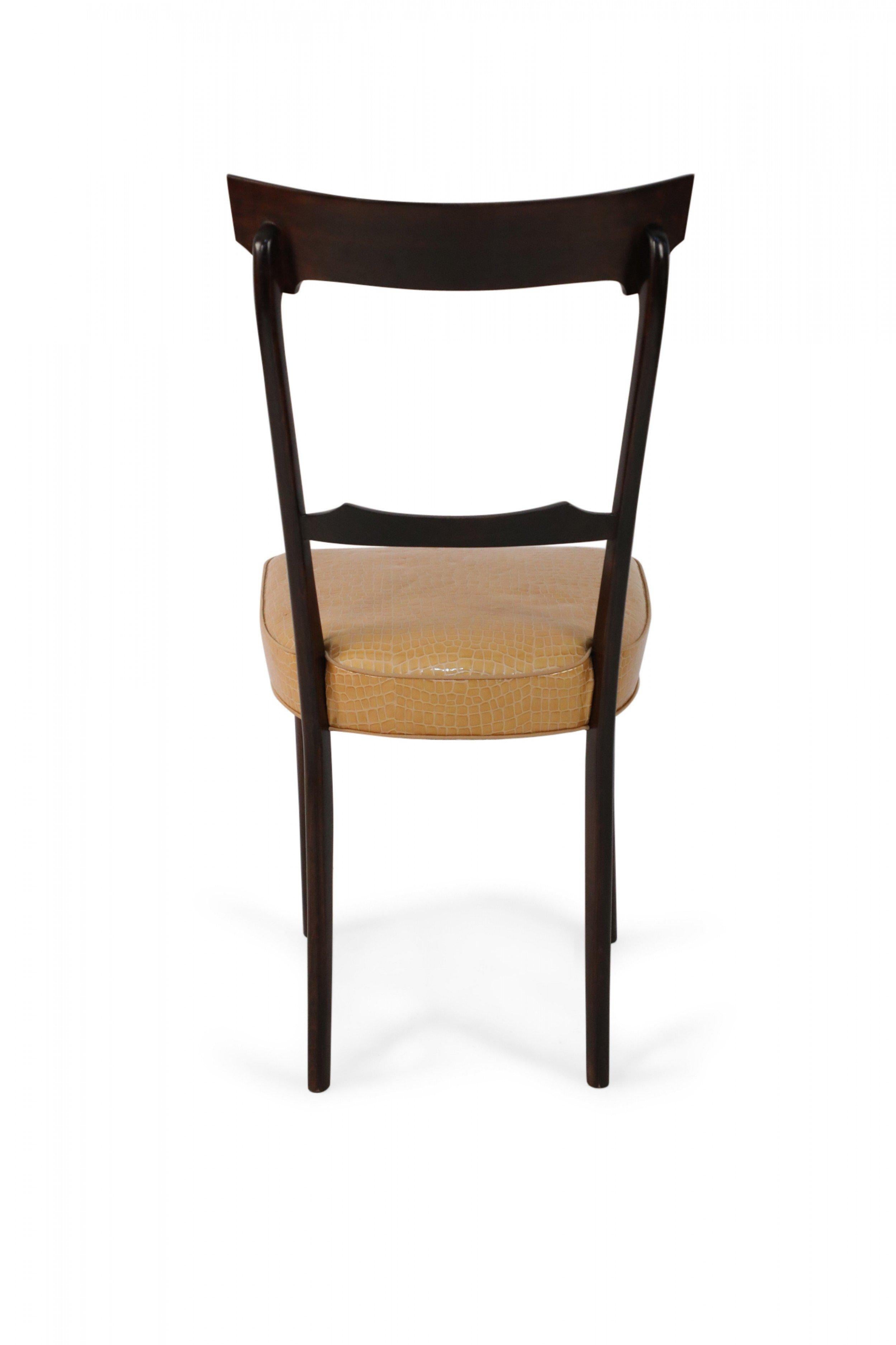 Set von 8 italienischen Mahagoni-Esszimmerstühlen mit Rahmen von Ico Parisi aus der Mitte des Jahrhunderts (20. Jahrhundert) im Angebot