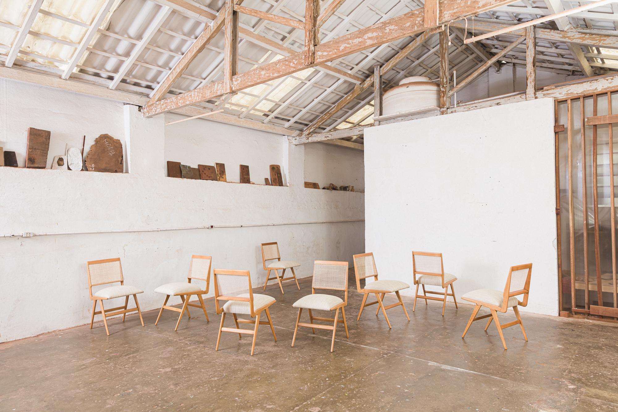 Mid-Century Modern Set of 8 Iconic Chairs by Martin Eisler For Sale