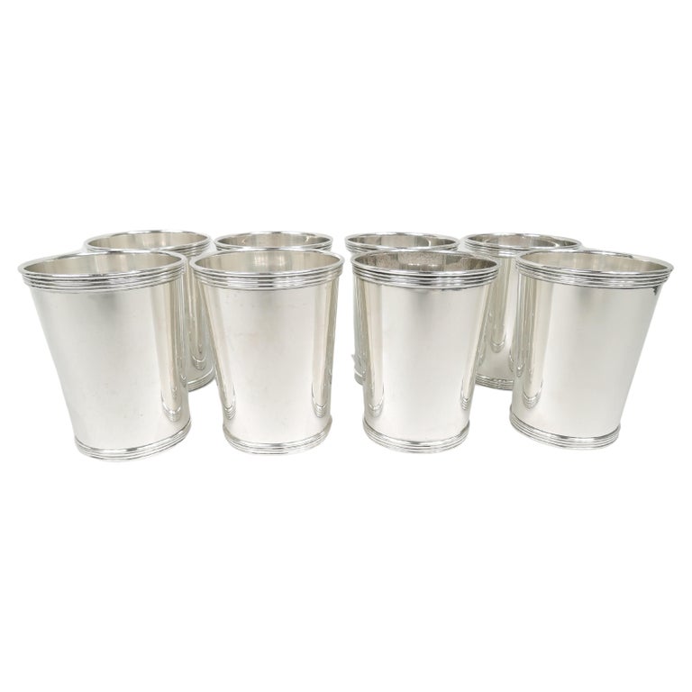 Set of 8 International American Sterling Silver Mint Juleps For Sale at