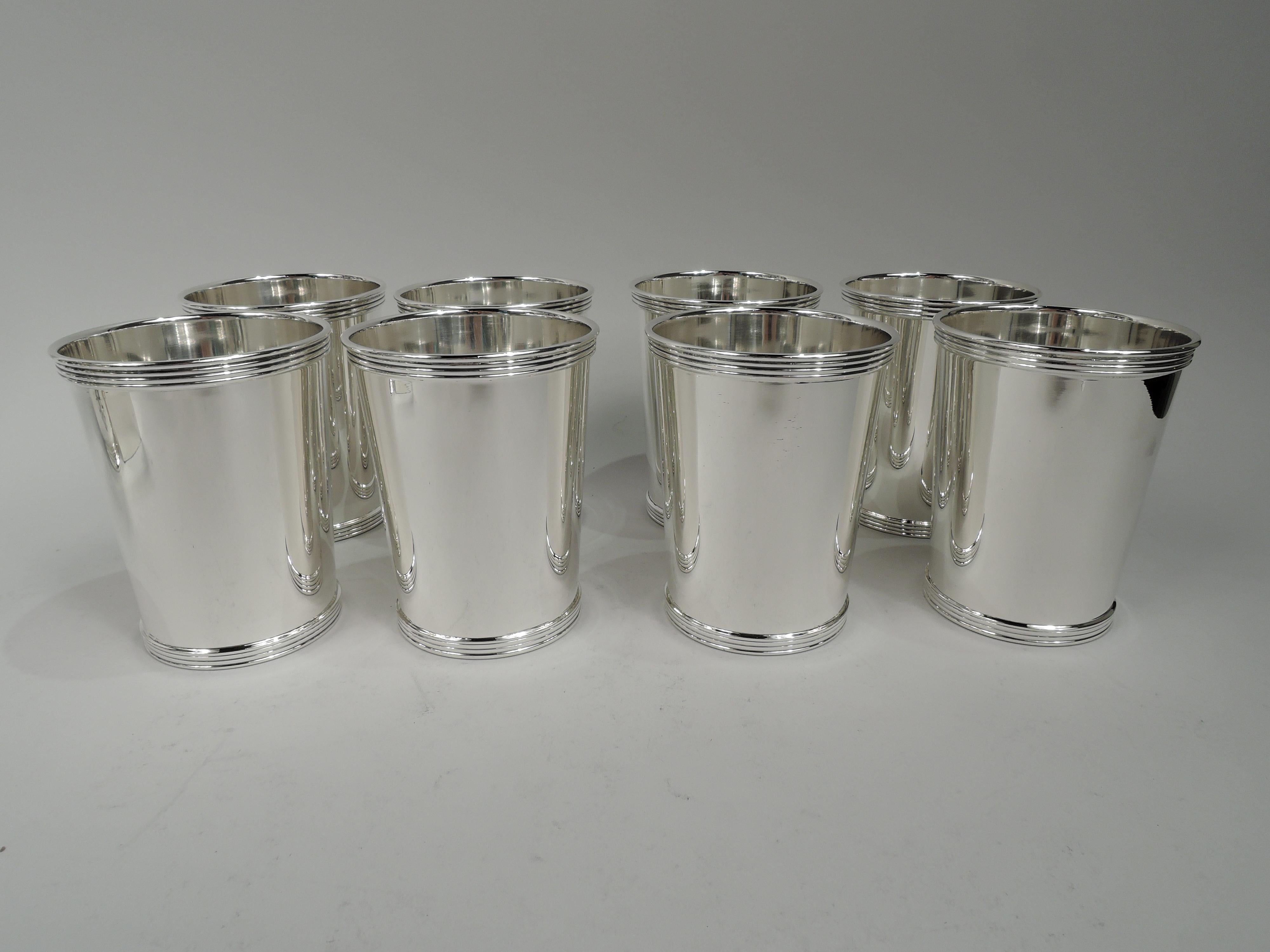 Set of 8 International Sterling Silver Mint Julep Cups For Sale at 1stDibs