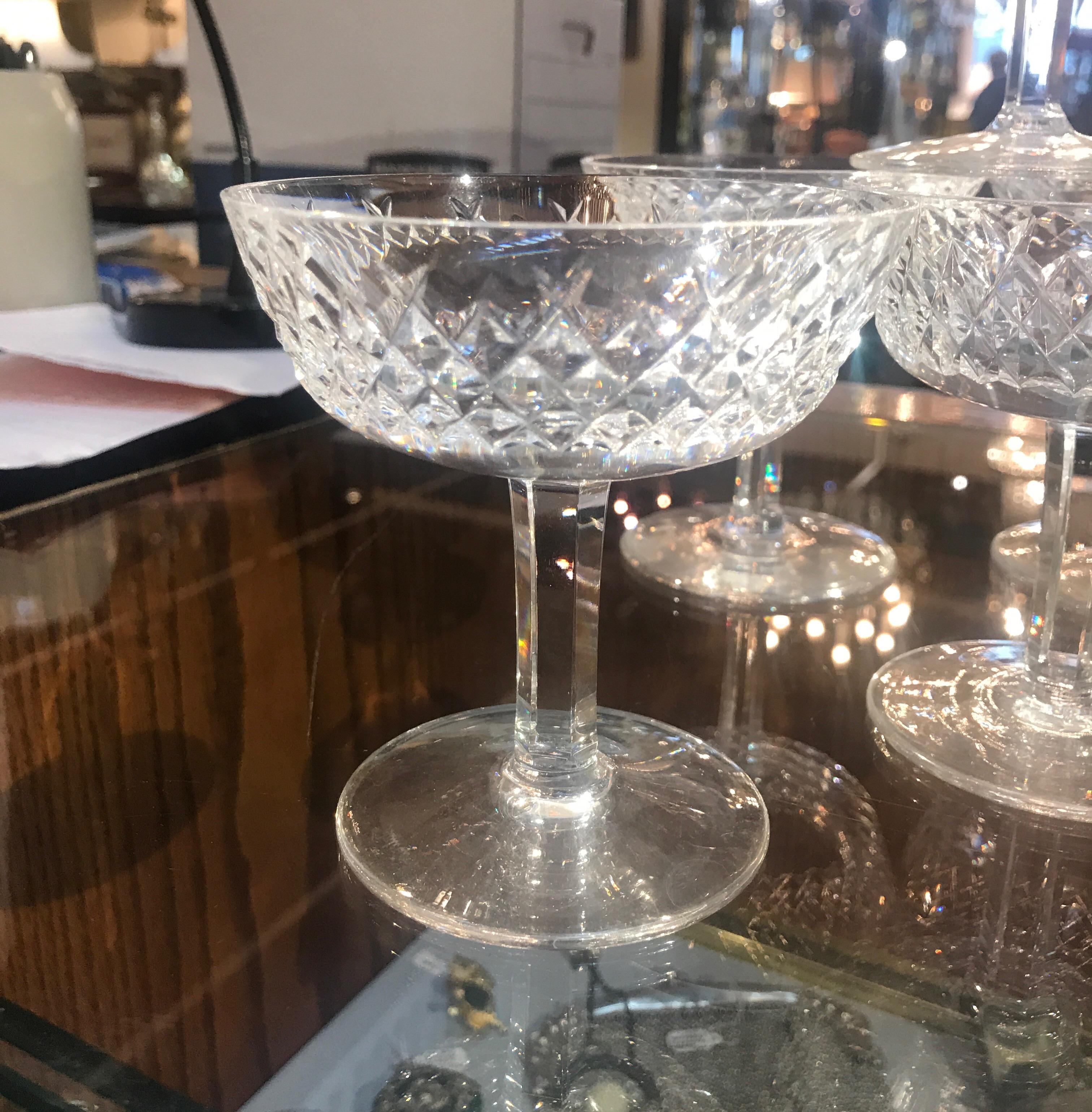 cut glass champagne coupe