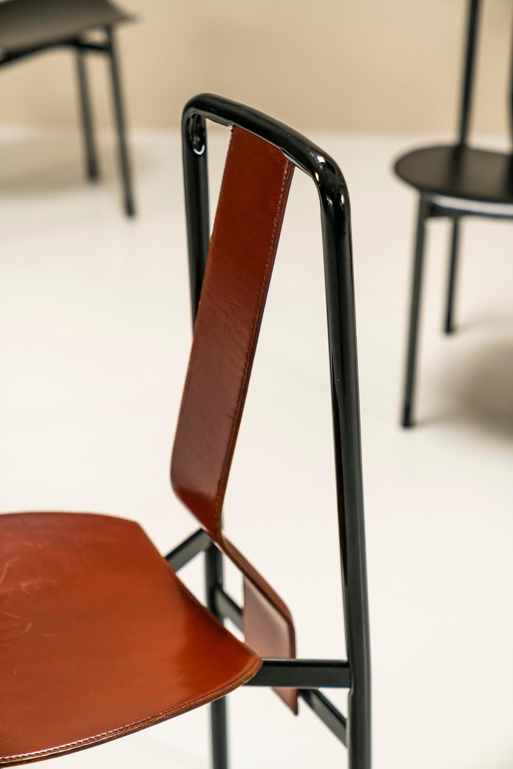 Set of 8 “Irma” Dining Chairs by Achille Castiglioni for Zanotta, Italy 1970s For Sale 5