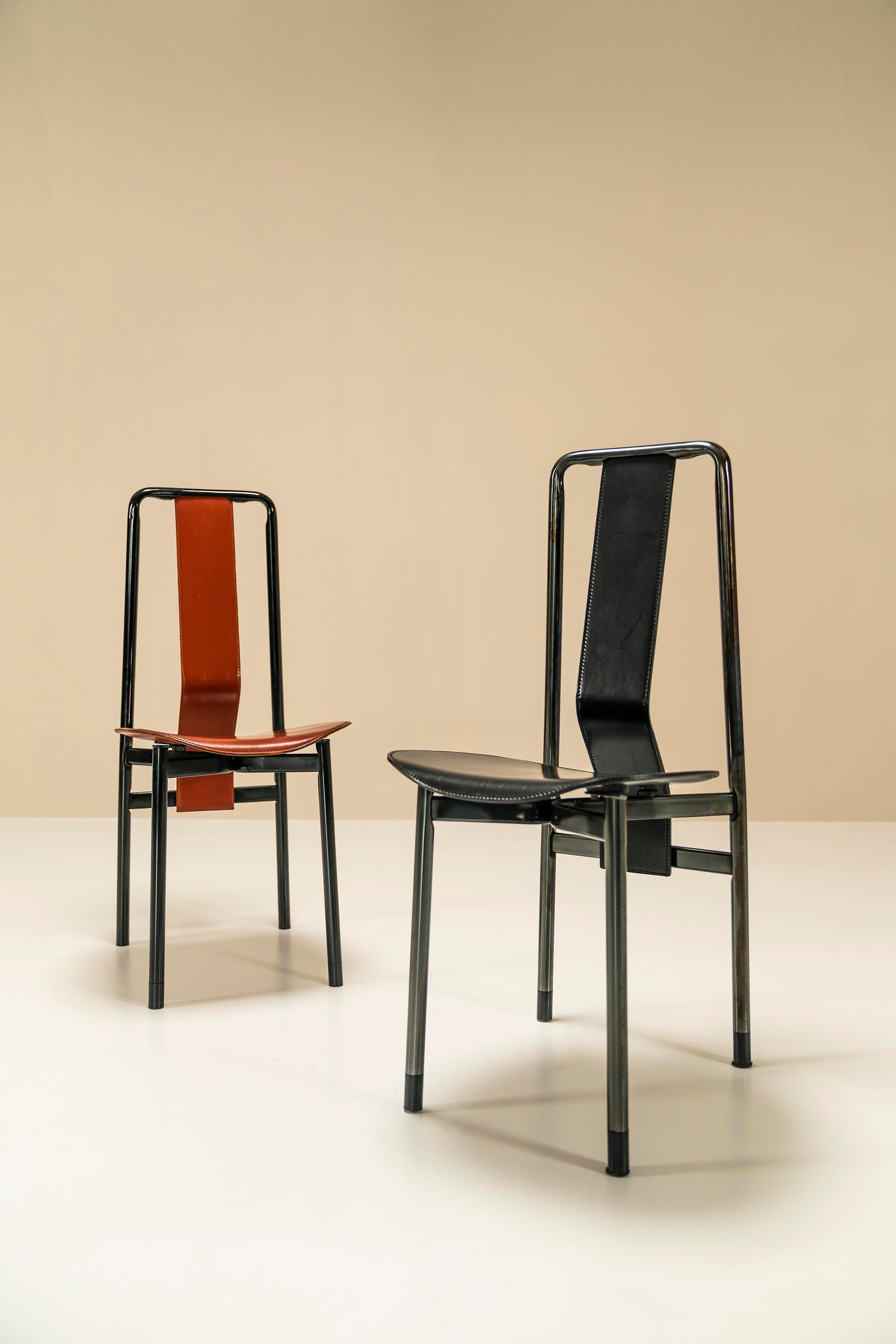 Fin du 20e siècle Ensemble de 8 chaises de salle à manger Irma par Achille Castiglioni pour Zanotta, Italie, années 1970 en vente