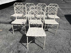Set of 8 Iron Bamboo Chipendale Style Garden Chairs