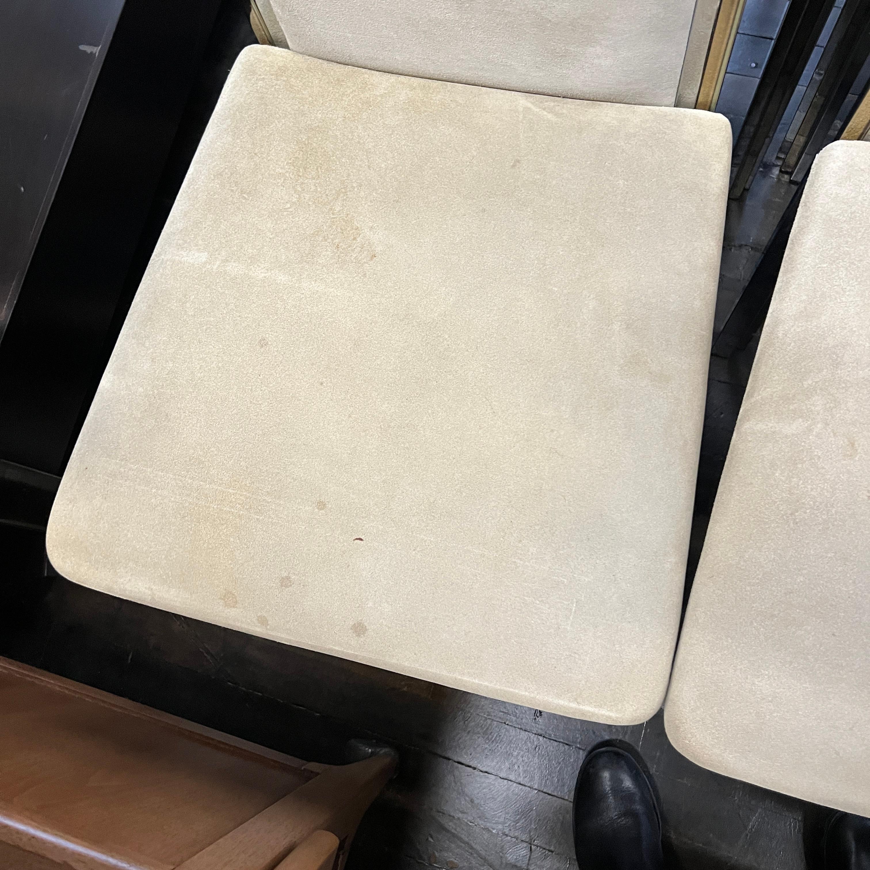 Set di 8 sedie da pranzo in ottone e cromo degli anni '70 attribuite a Romeo Rega in vendita 2