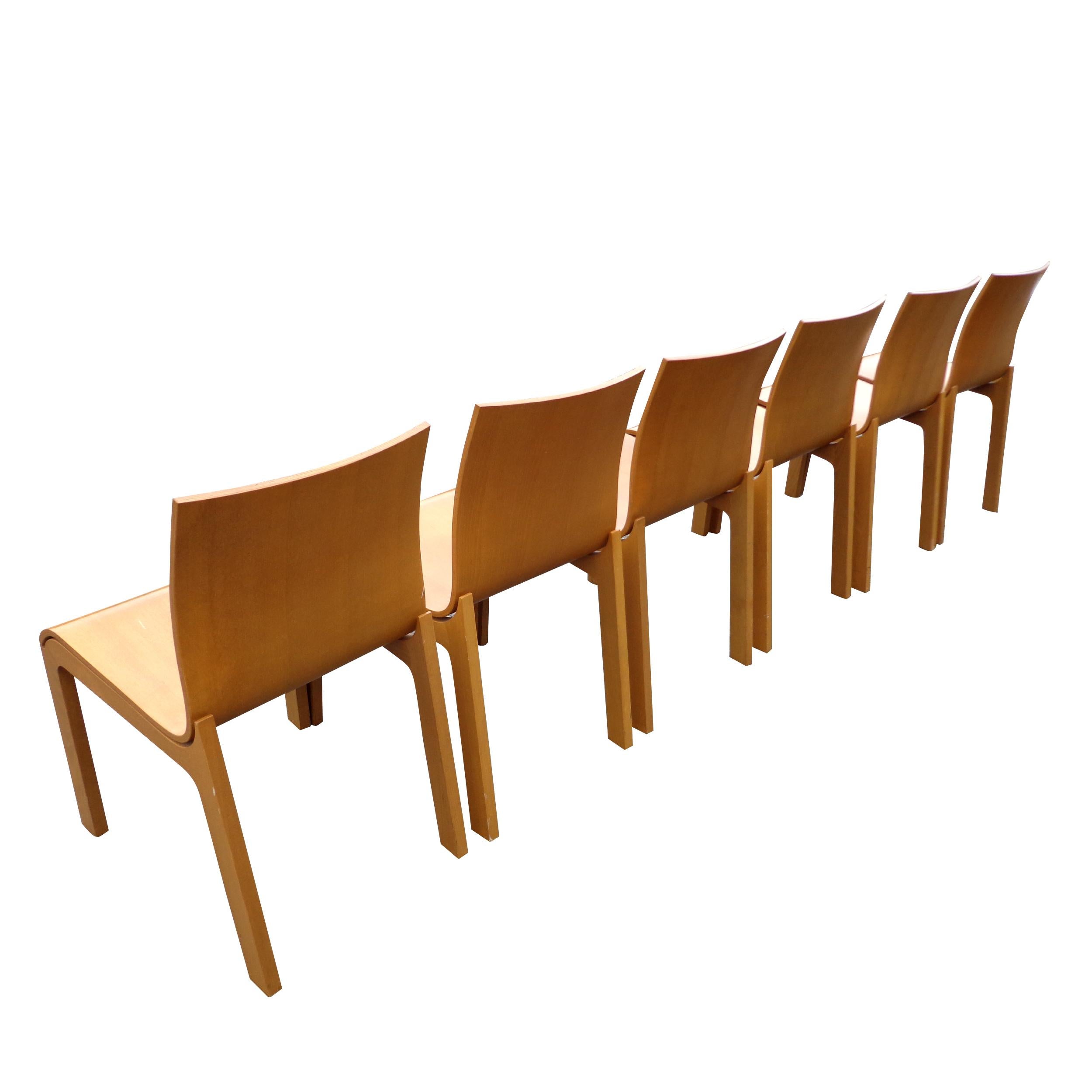 Set of 8 Italian Bross Beetle Dining Chairs by Enzo Berti For Sale 3