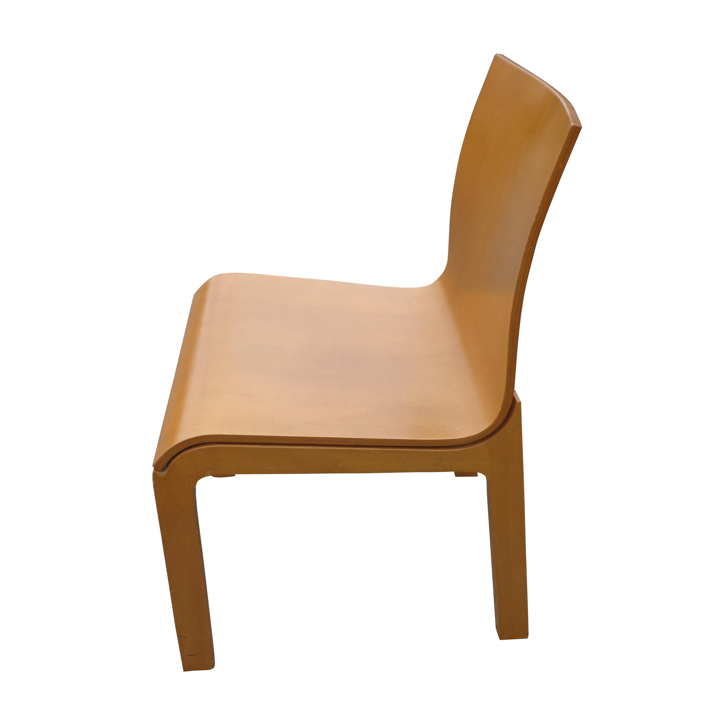 Beech Set of 8 Italian Bross Beetle Dining Chairs by Enzo Berti For Sale