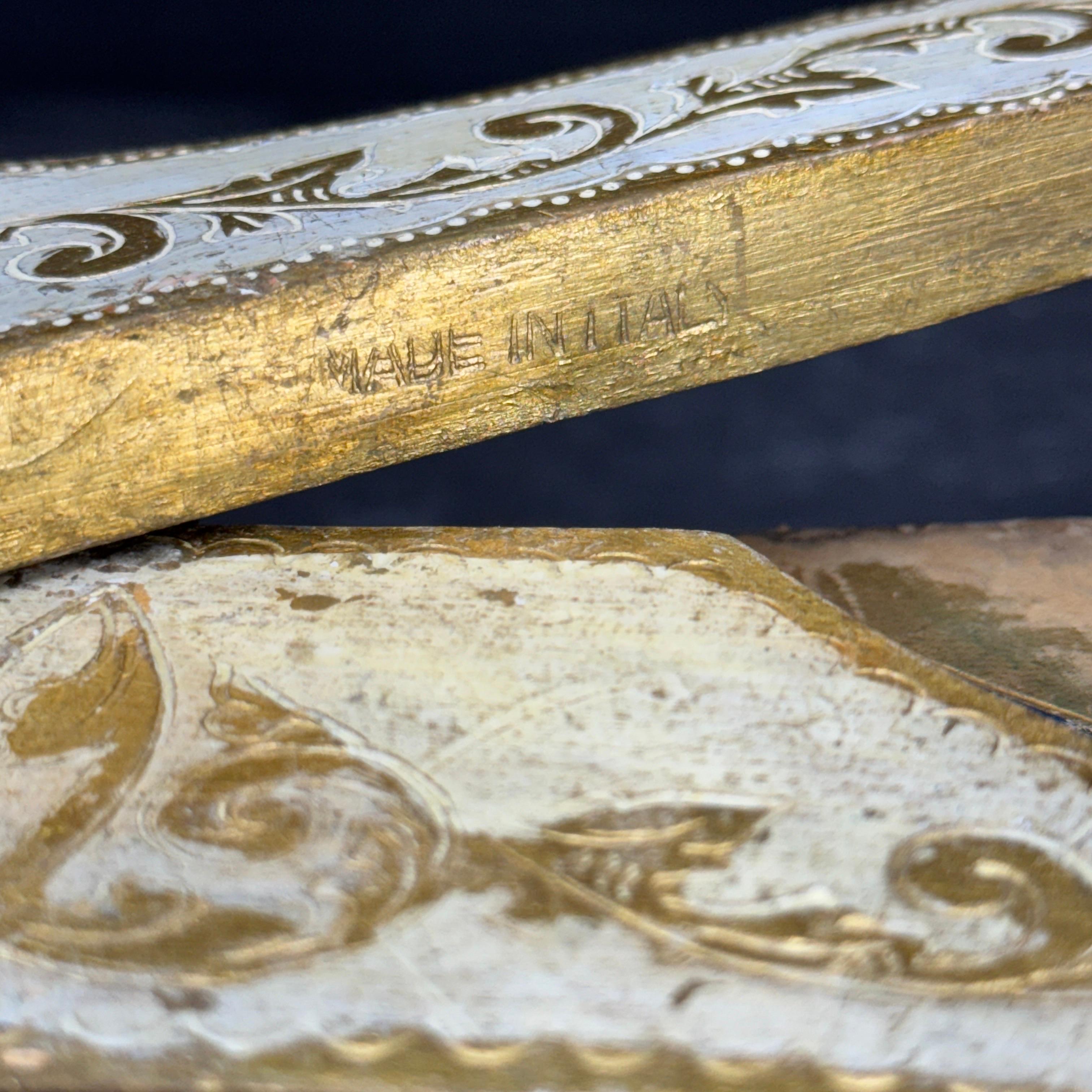 Set of 8 Italian Florentine Gilt Wood Clothing Hangers For Sale 12