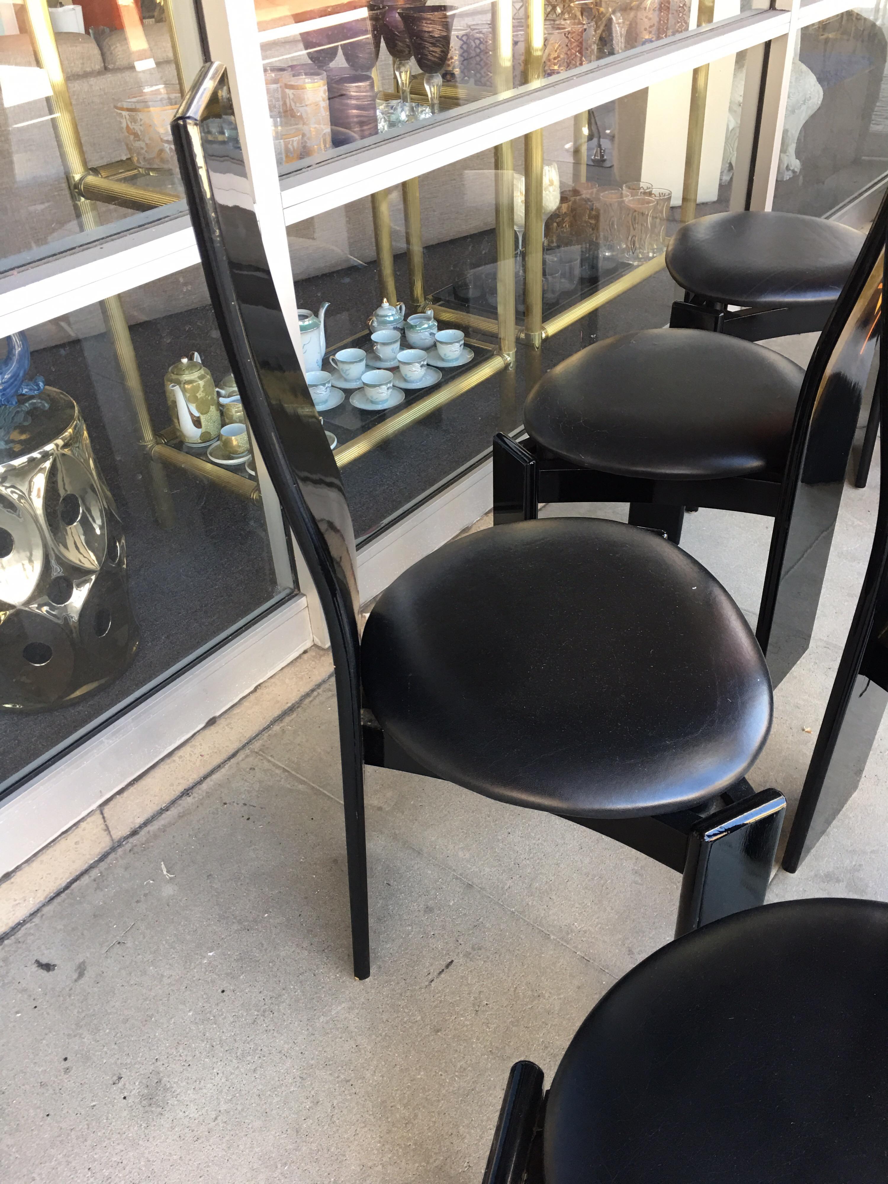 Set of 8 Italian Post Modern Design Dining Chairs by Pietro Costantini In Good Condition In Palm Springs, CA
