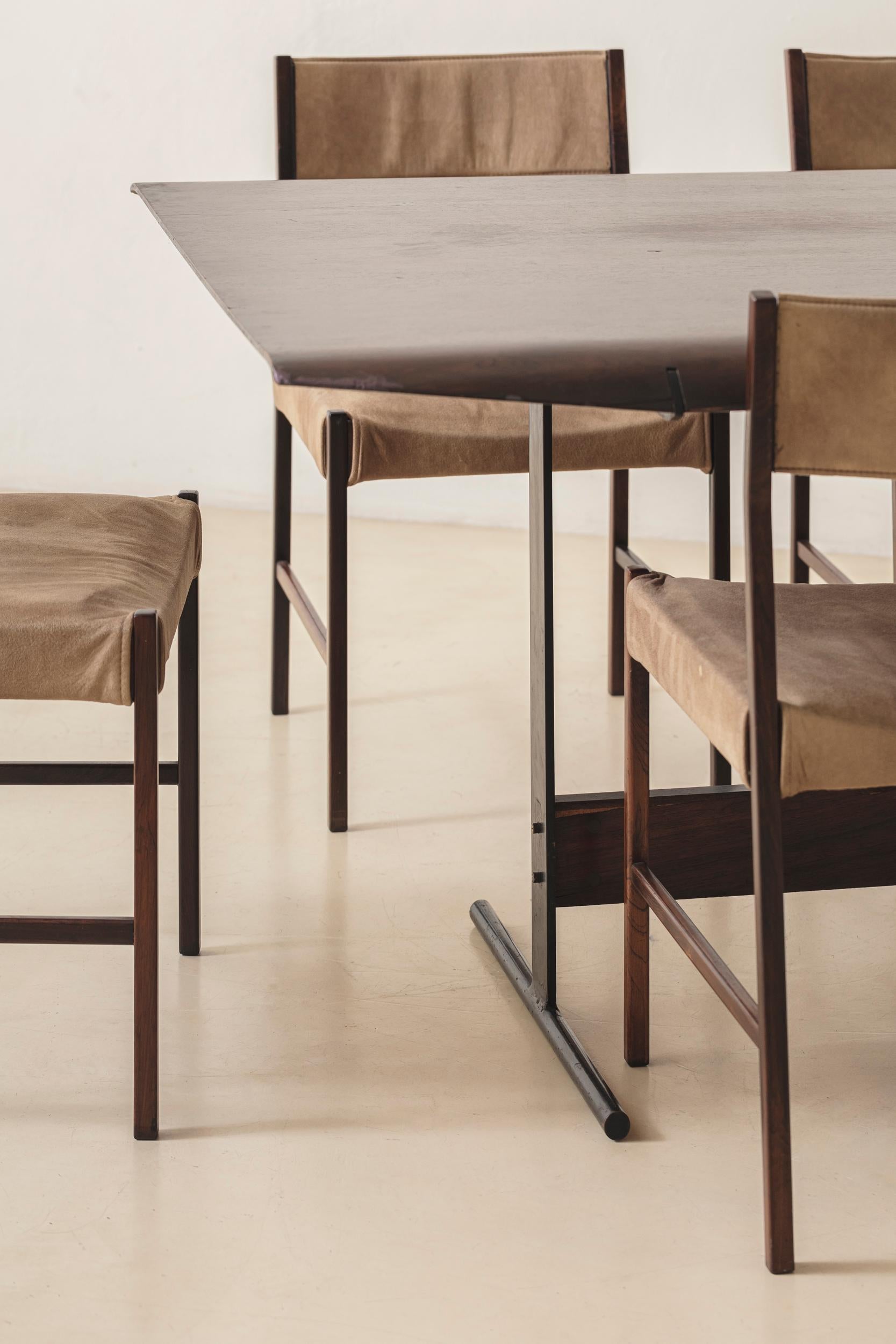 Set of 10 Itamaraty Dining Chairs by Brazilian Designer Jorge Zalszupin, 1959 For Sale 4