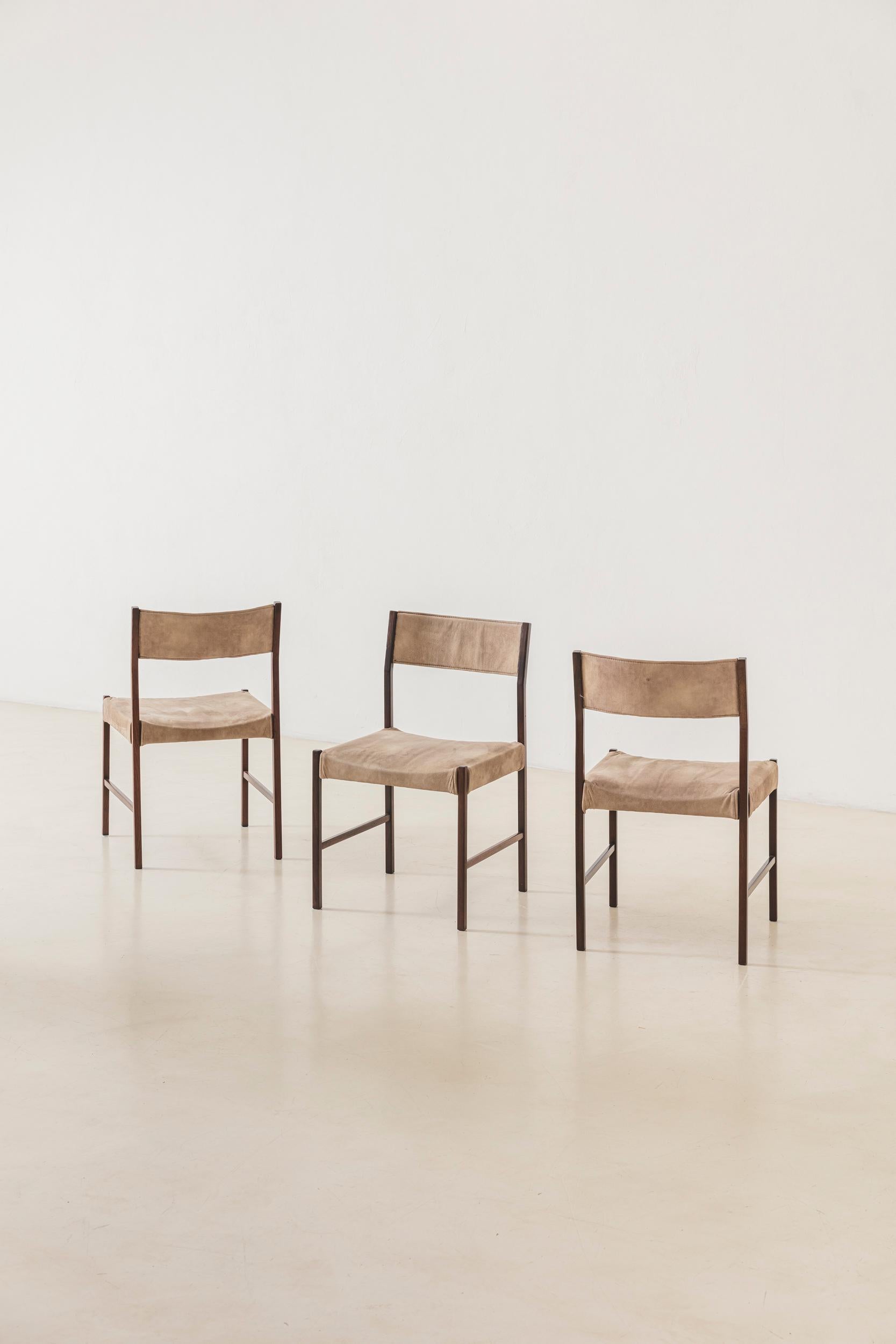 Set of 10 Itamaraty Dining Chairs by Brazilian Designer Jorge Zalszupin, 1959 In Good Condition For Sale In New York, NY