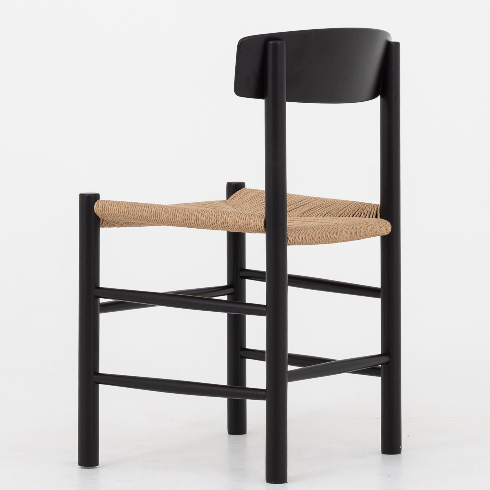 Scandinavian Modern Set of 8 J39 Chair by Børge Mogensen