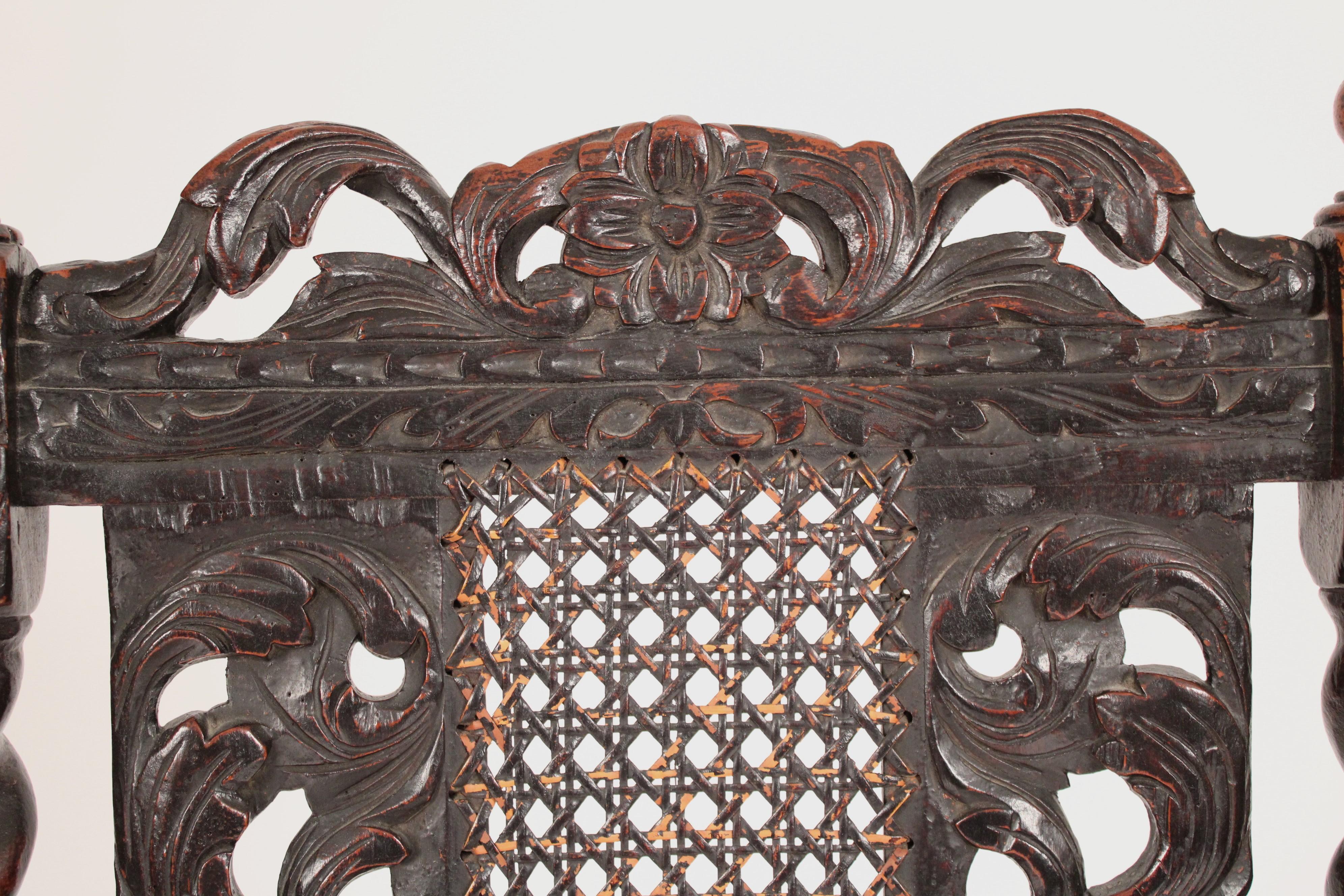 19th Century Set of 8 Jacobean Style Dining Room Chairs