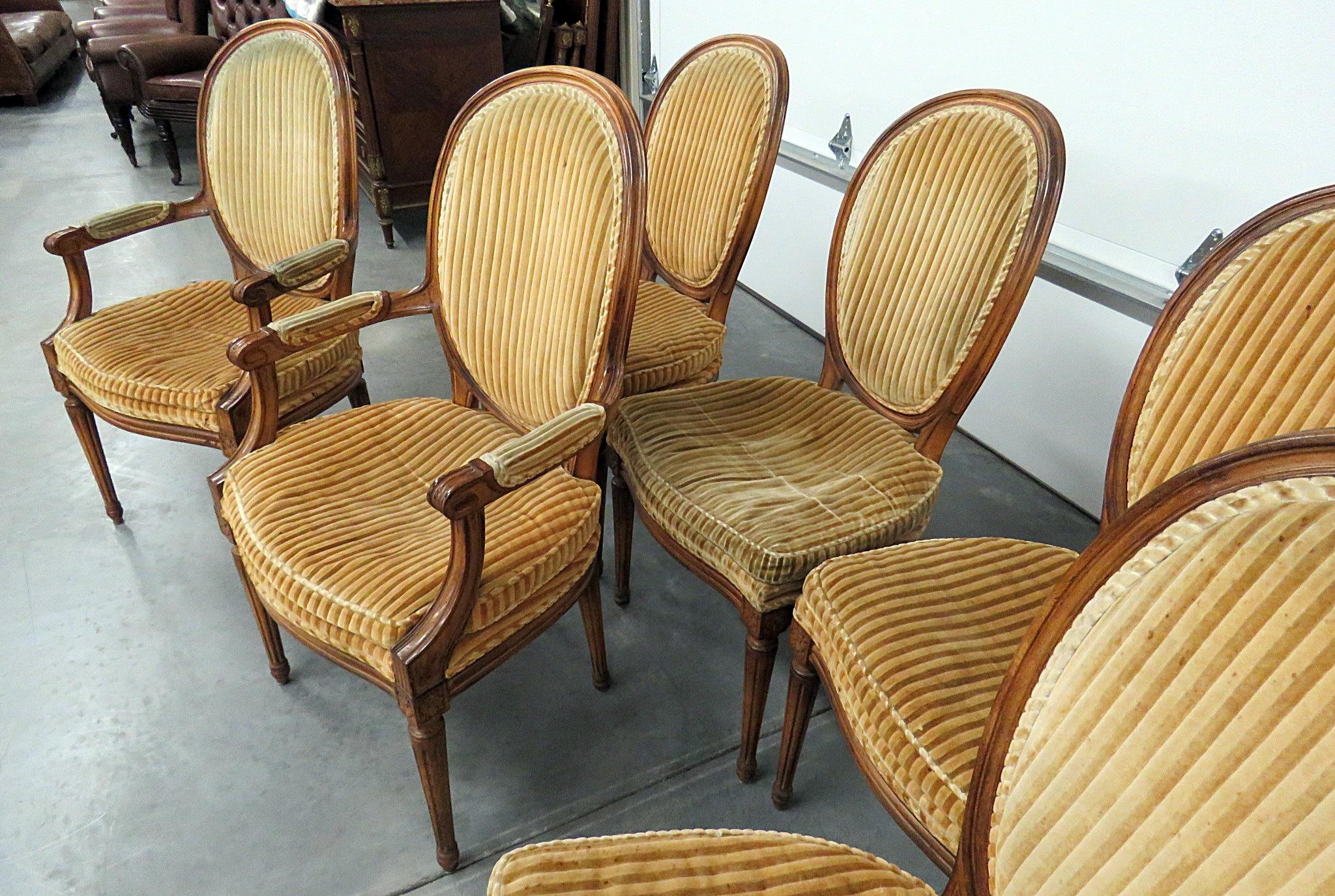 Set of 8 Jansen Style Dining Chairs (20. Jahrhundert)