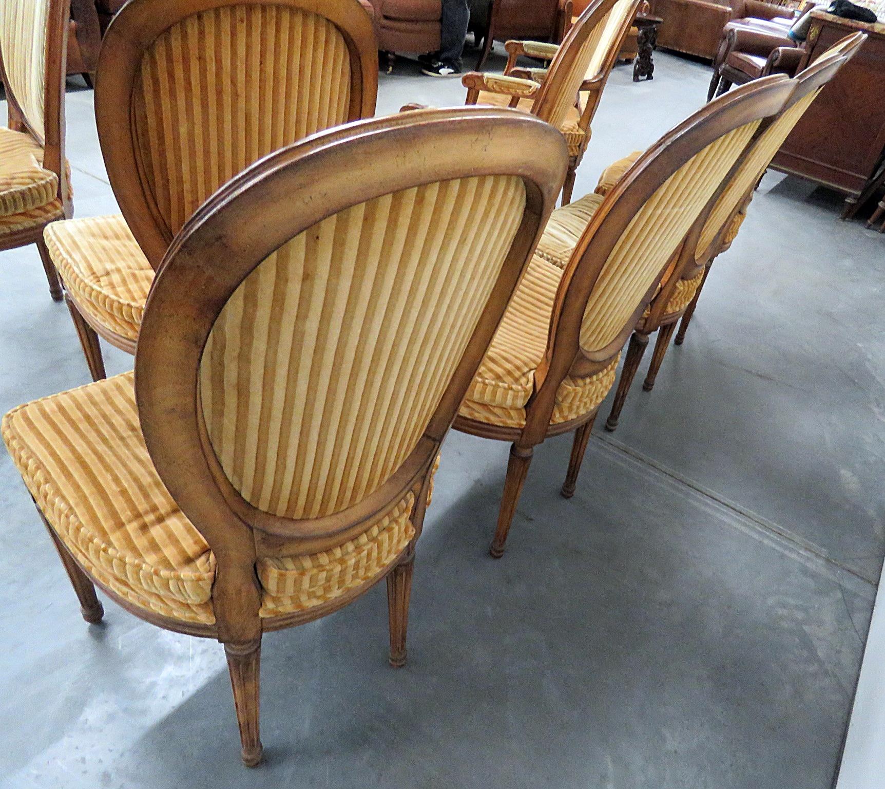 Set of 8 Jansen Style Dining Chairs 1