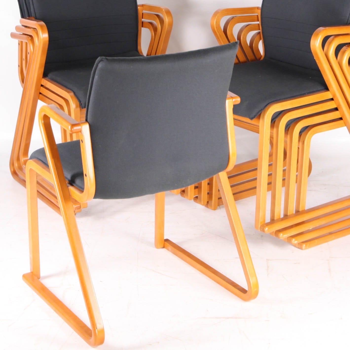 Set di 8 poltrone da pranzo giapponesi in vendita 5