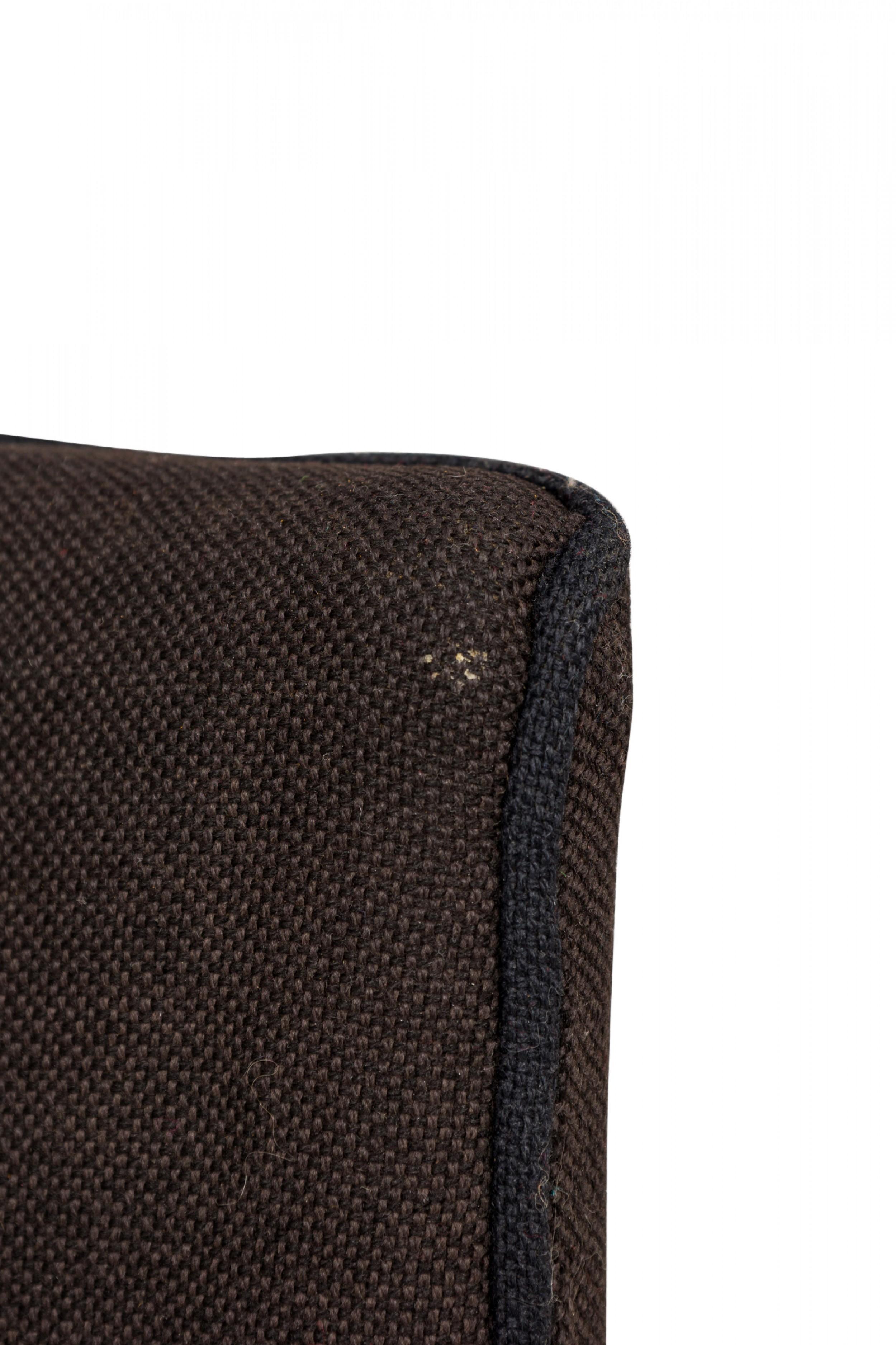 Set of 8 Jens Risom Danish Black Fabric Upholstered Teak 'Playboy' Armchairs For Sale 4