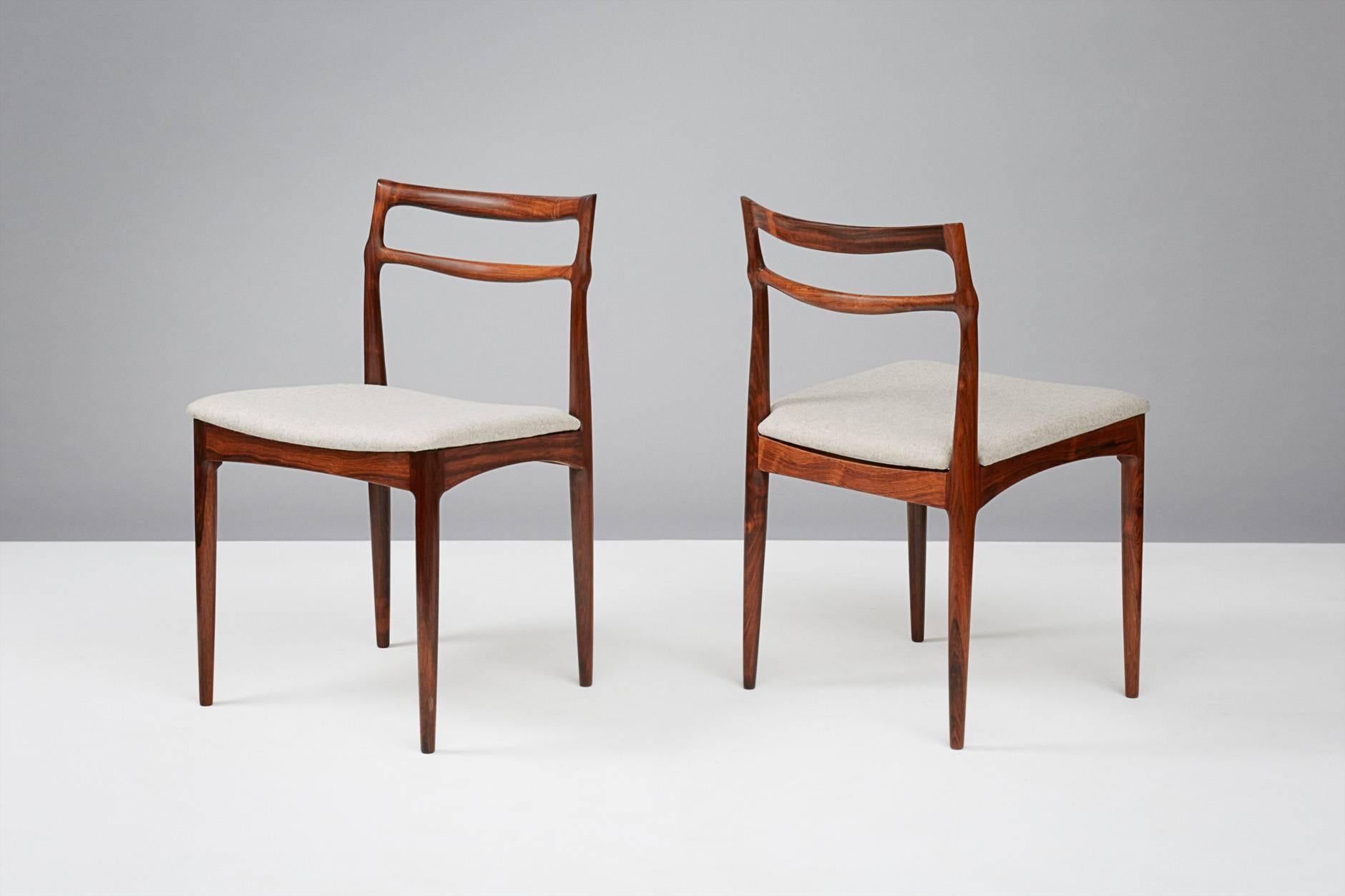 Danish Set of 8 Johannes Andersen Rosewood Dining Chairs, 1960s
