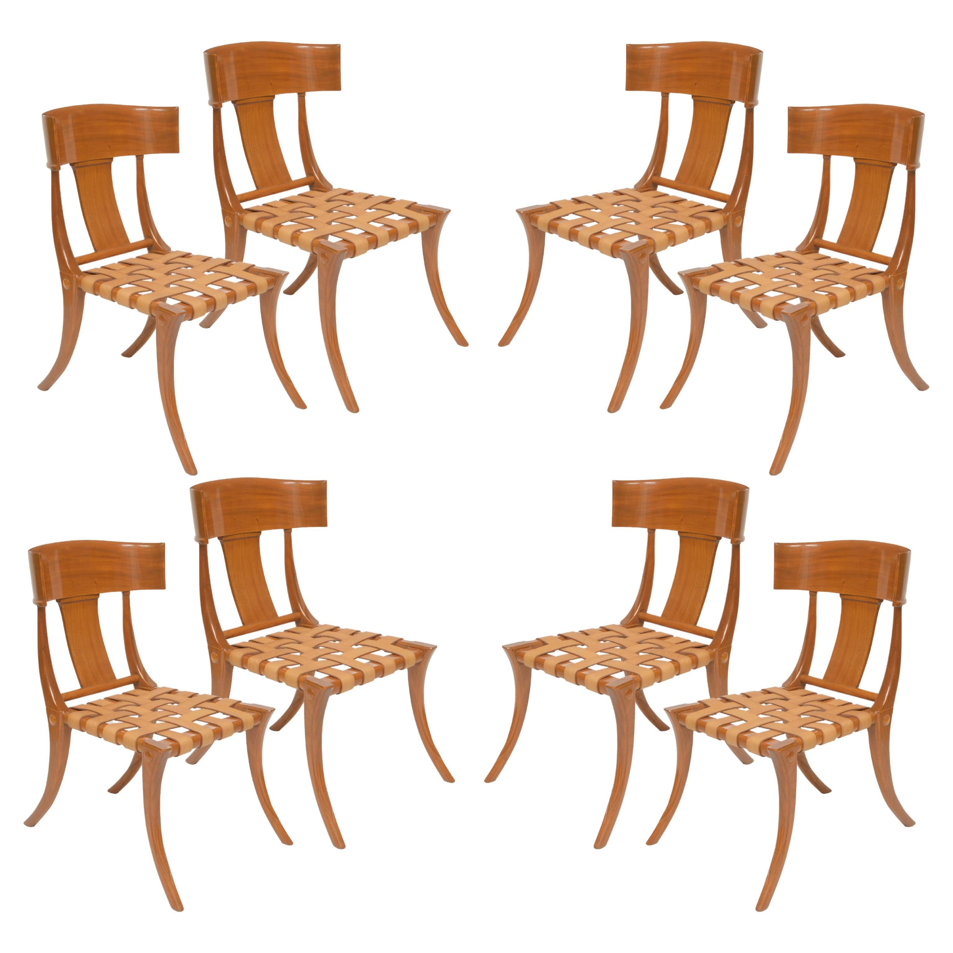Johnathan Sainsbury Set of 8 Egyptian Style Dining Chairs For Sale