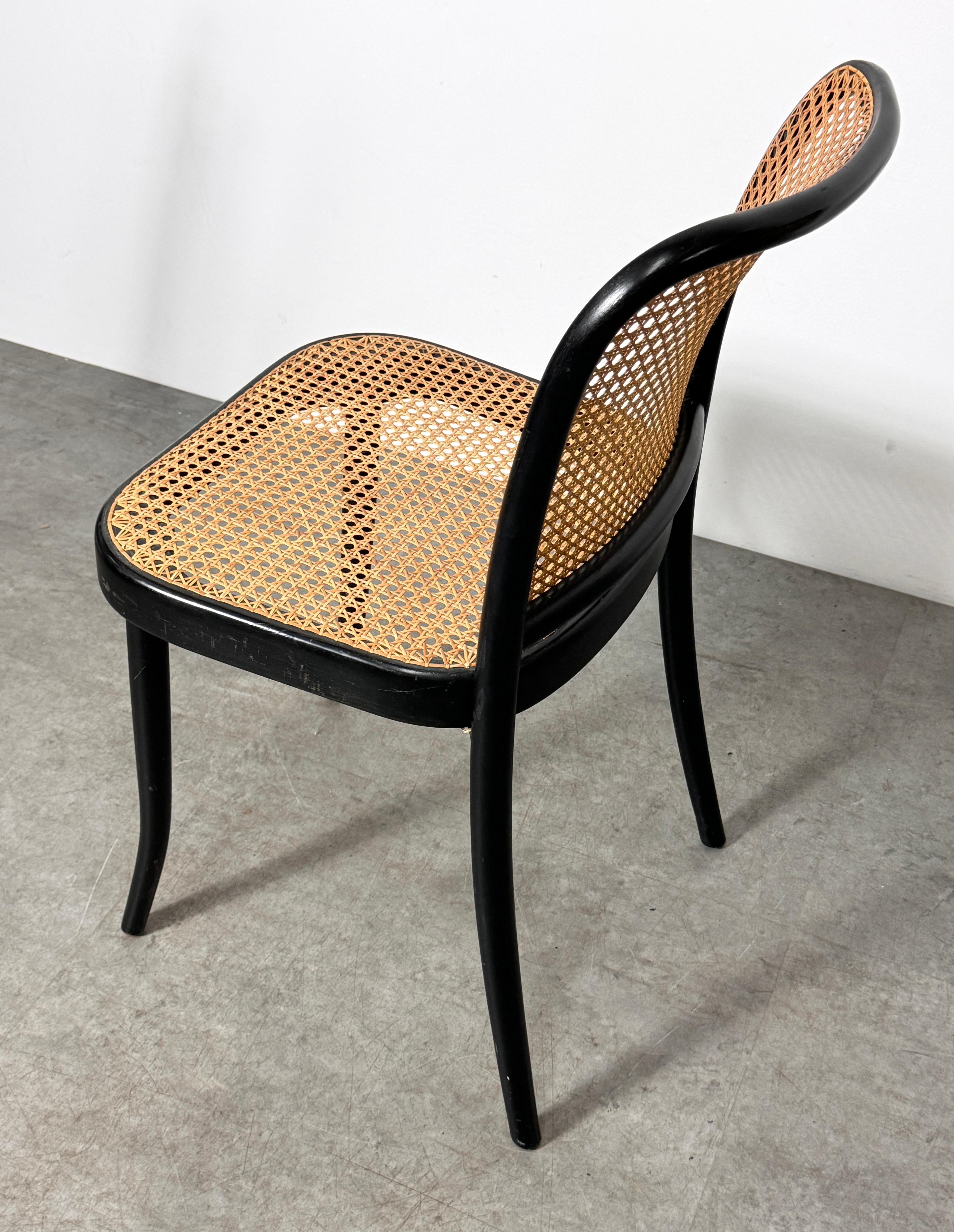 Set of 8 Josef Hoffmann Bentwood Cane Prague Dining Chairs for Stendig 1960s 2