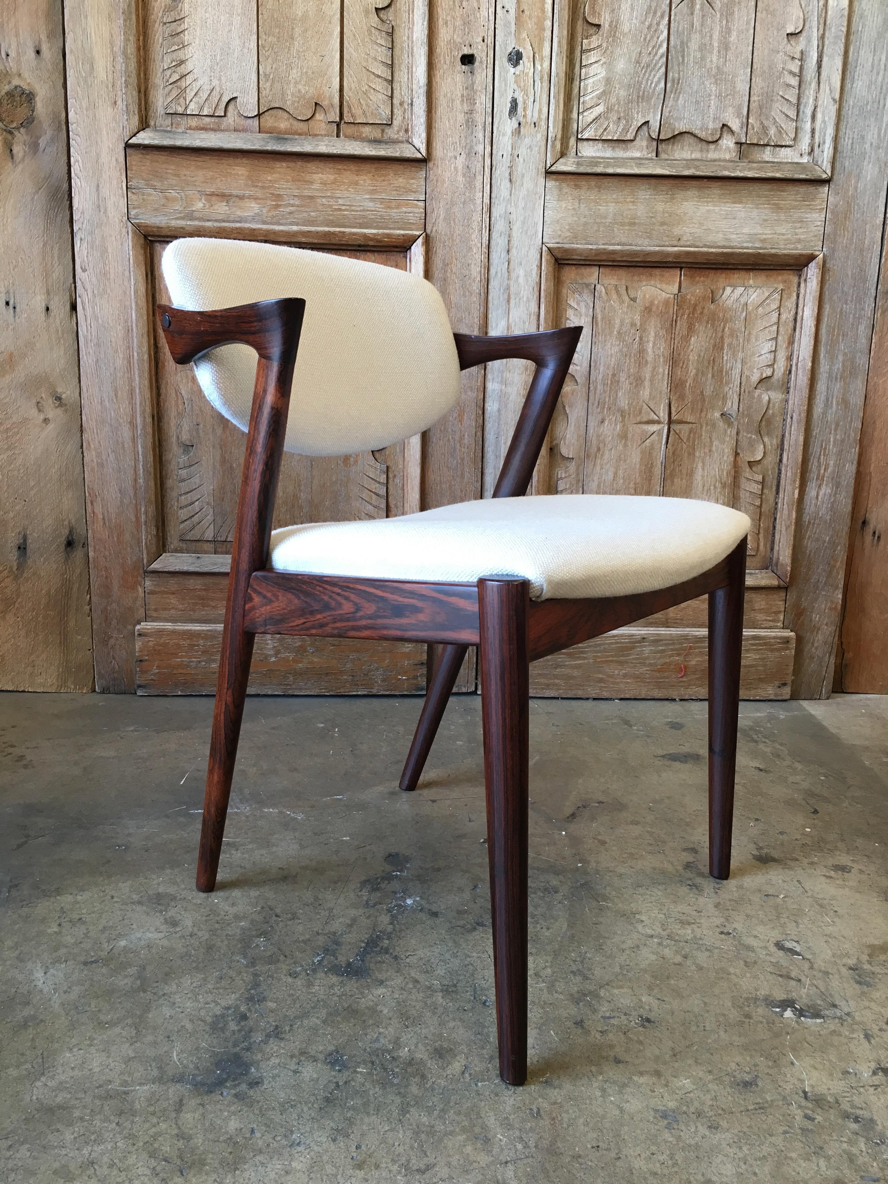 Set of 8 Kai Kristiansen Model 42 Dining Chairs in Rosewood 4