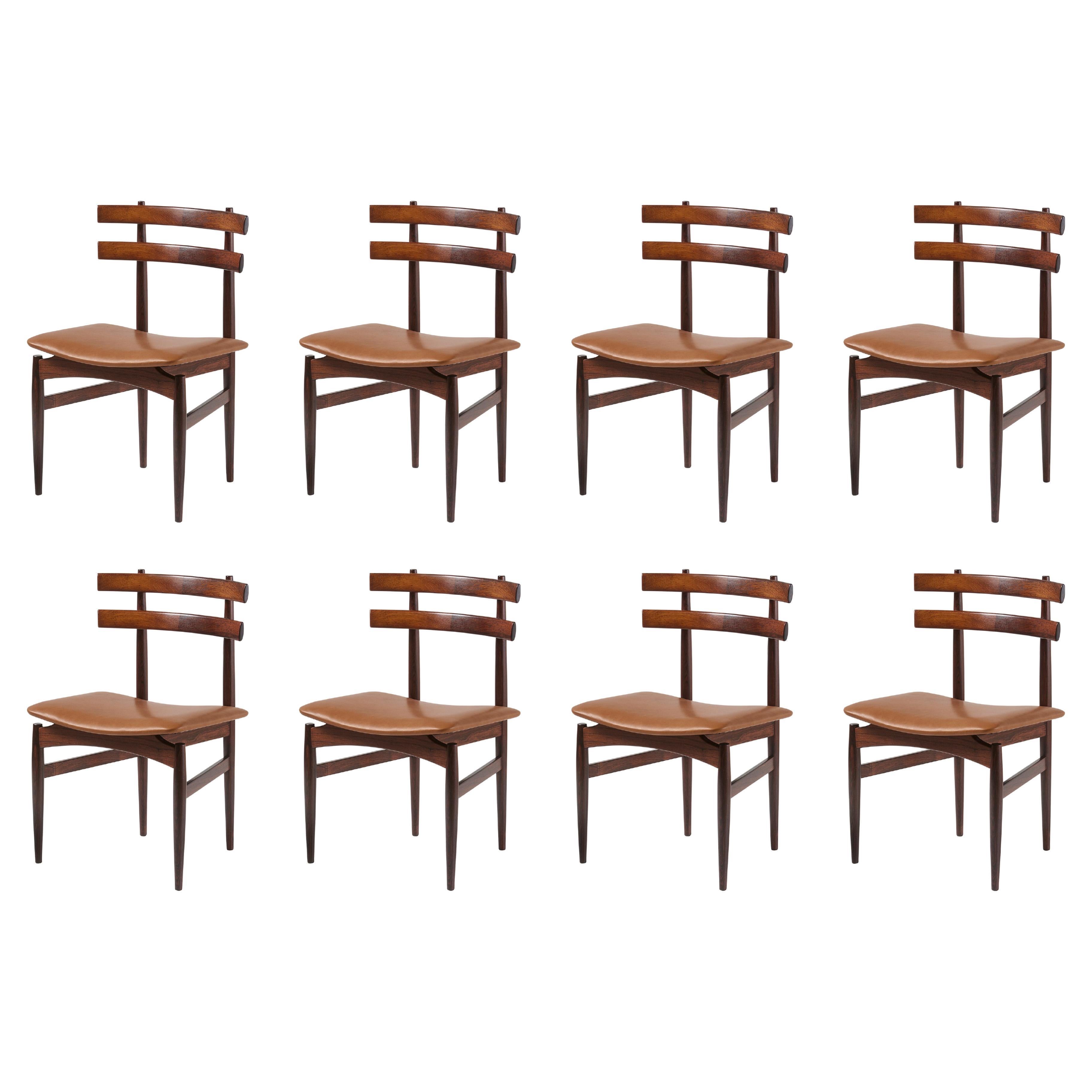 Set of 8 Kai Kristiansen Model 55 Rosewood Dining Chairs c1960s