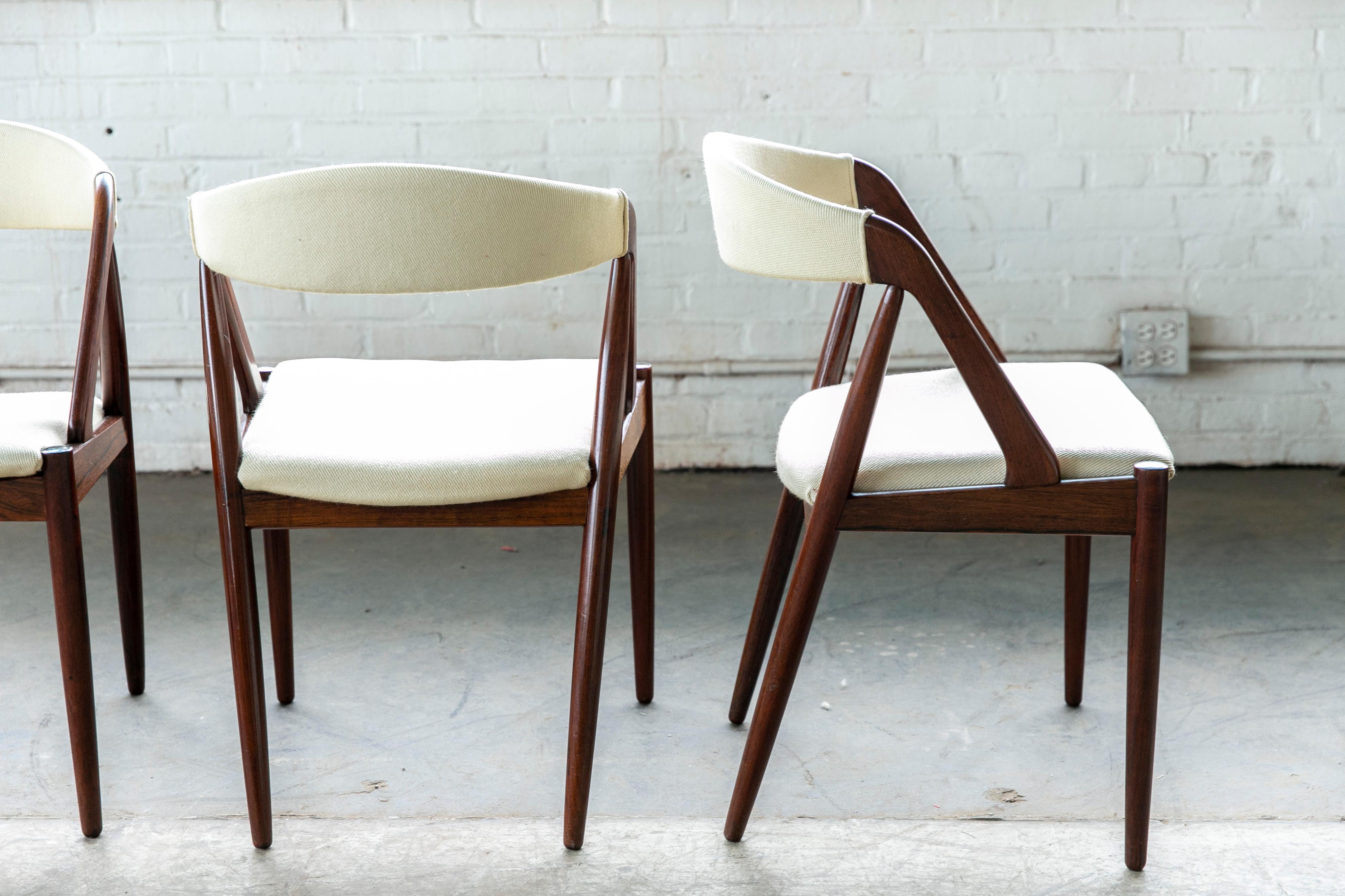 Set of 8 Kai Kristiansen Rosewood Dining Chairs Model 31 for Schou Andersen 3