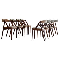 Set of 8 Kai Kristiansen Teak Dining Chairs Model 31 for Schou Andersen