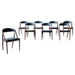 Set of 8 Kai Kristiansen Teak Dining Chairs Model 31 for Schou Andersen