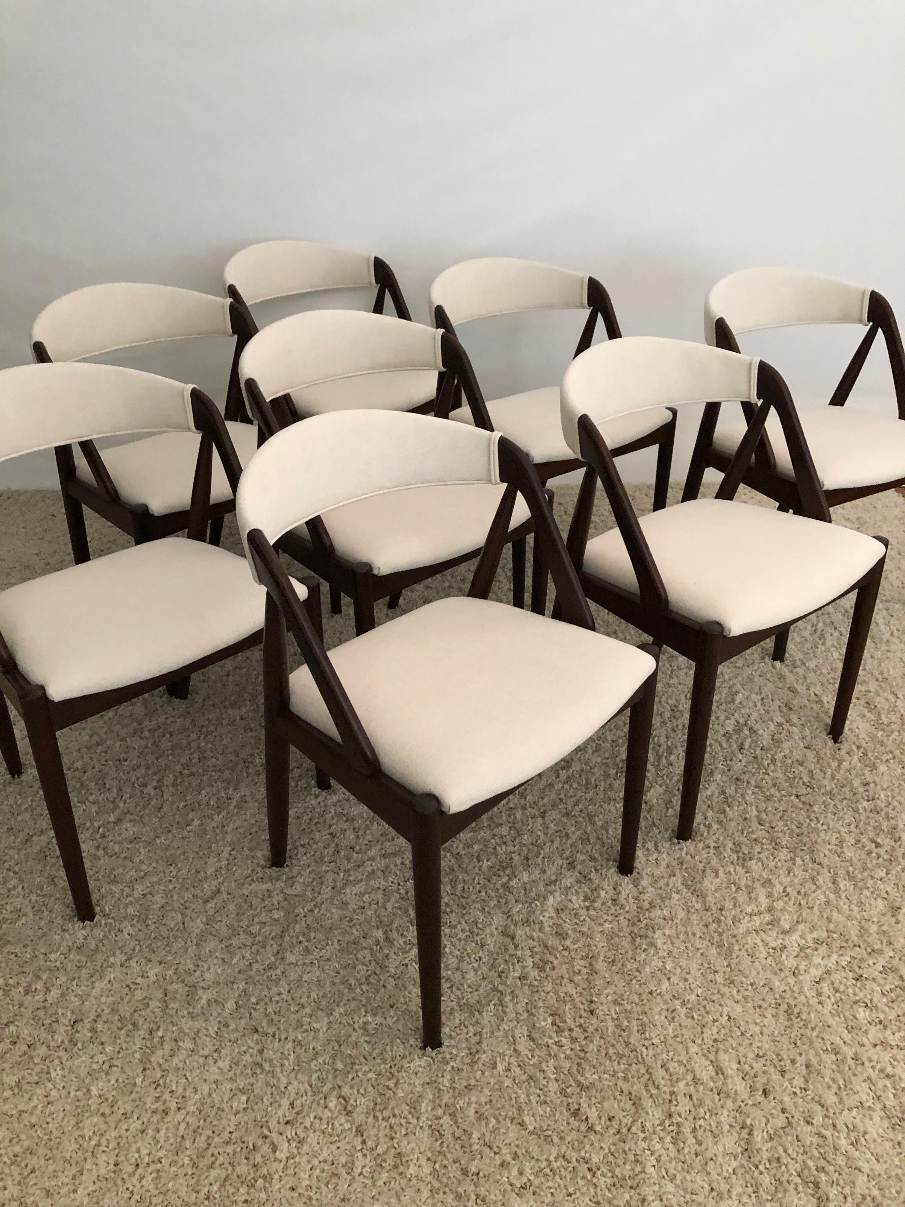 20th Century Set of 8 Kia Kristiansen Dining Chairs for Raymor Co