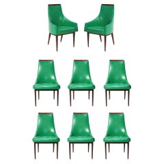 Set of 8 Kipp Stewart Dining Chairs - Refinished & Reupholstered in Your Fabric 