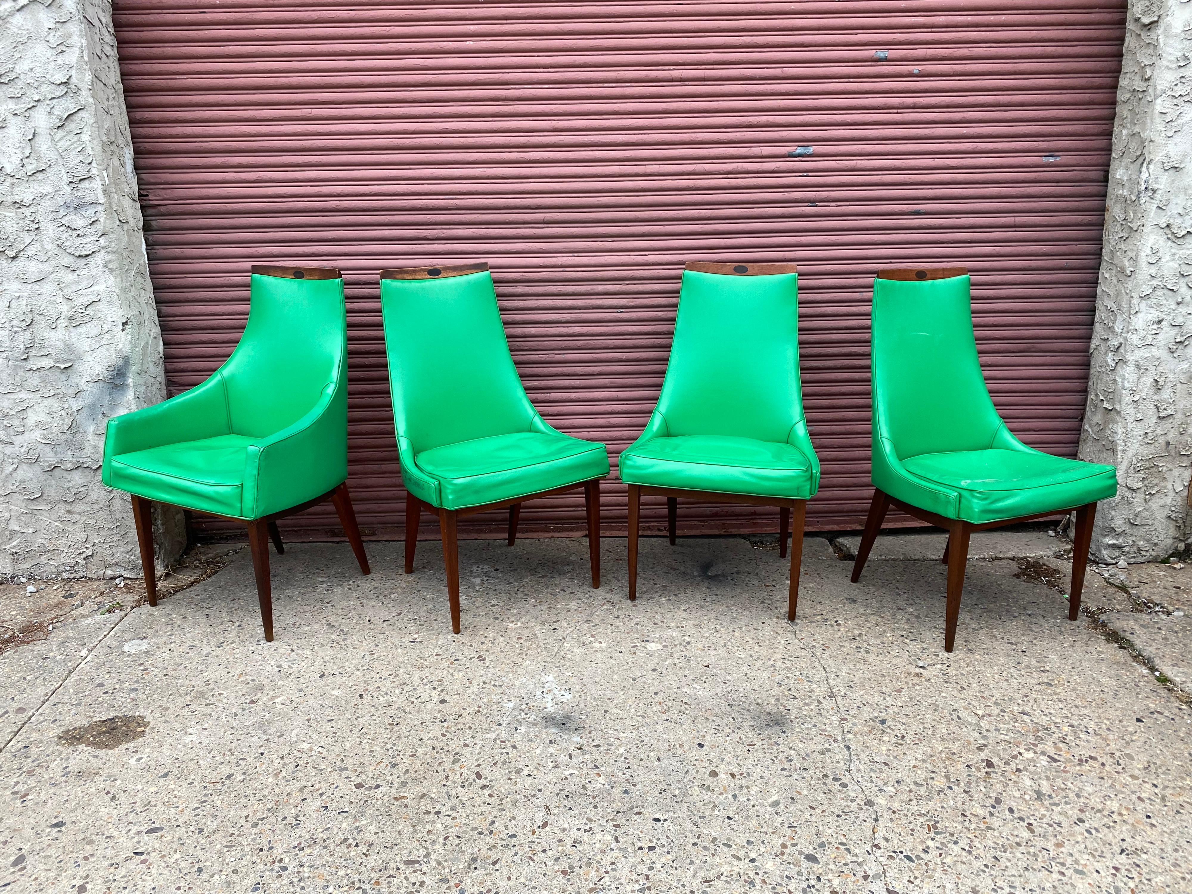 Mid-Century Modern Kipp Stewart for Calvin Mid Century Modern Dining Chairs Set of 8