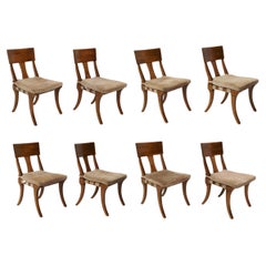 Set of 8 Klismos Dining Chairs in the manner of Robsjohn Gibbings by Kreiss