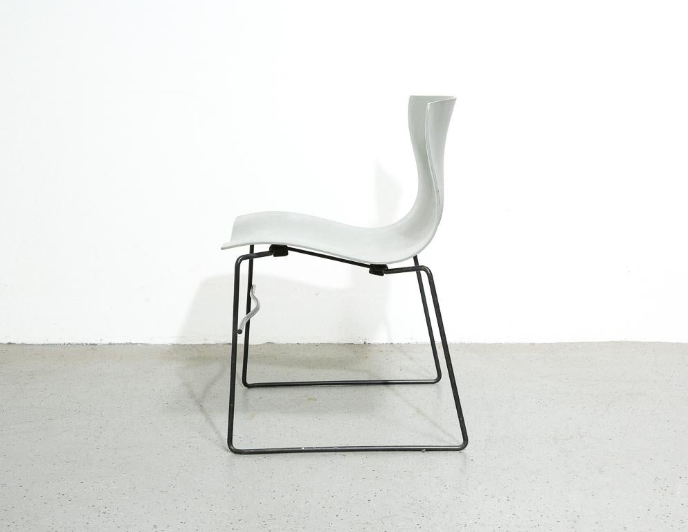 Moderno Set di 8 sedie a fazzoletto Knoll di Massimo Vignelli
