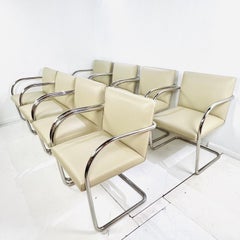Set of 8 Knoll Tubular Brno Chairs