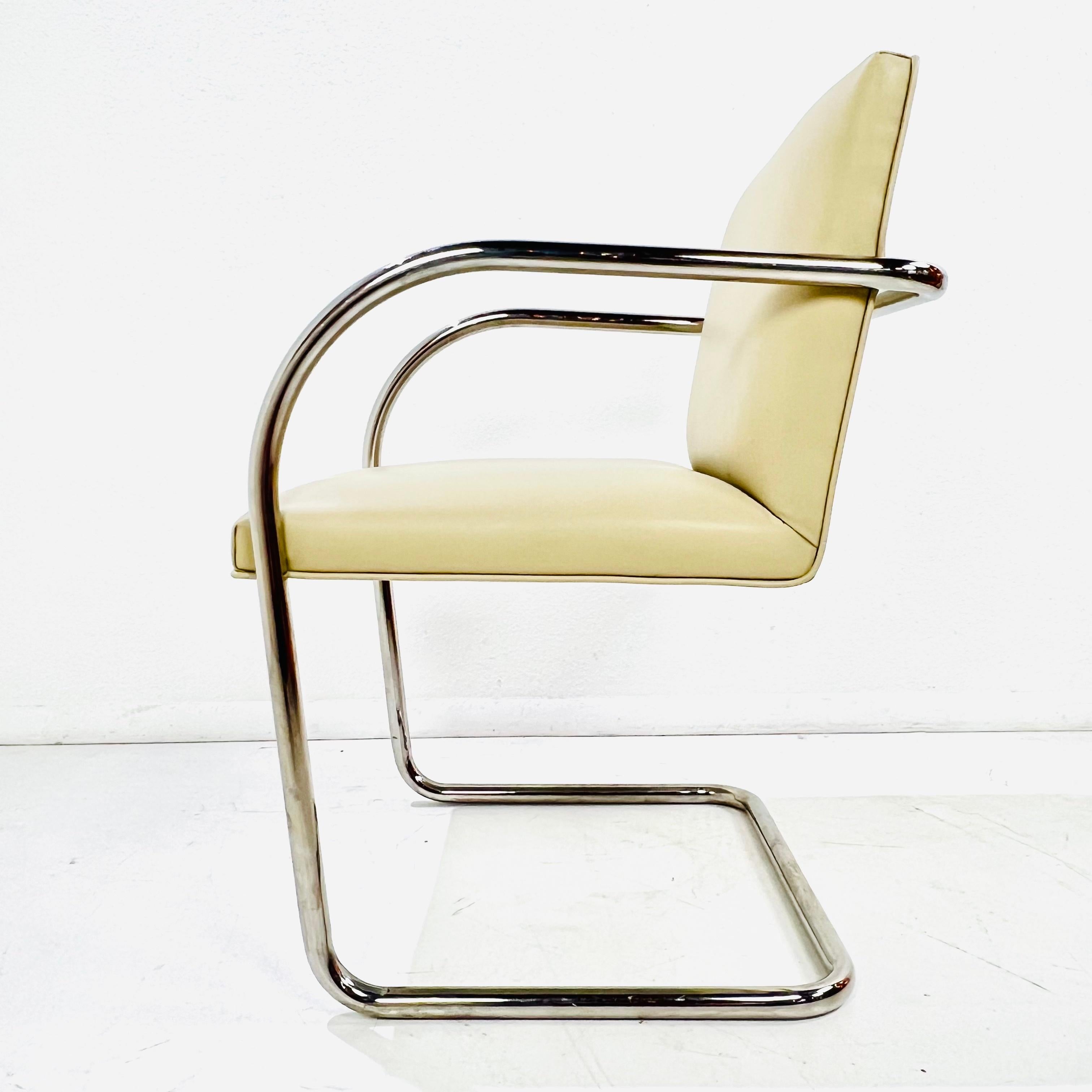 Steel Set of 8 Knoll Tubular Brno Chairs For Sale