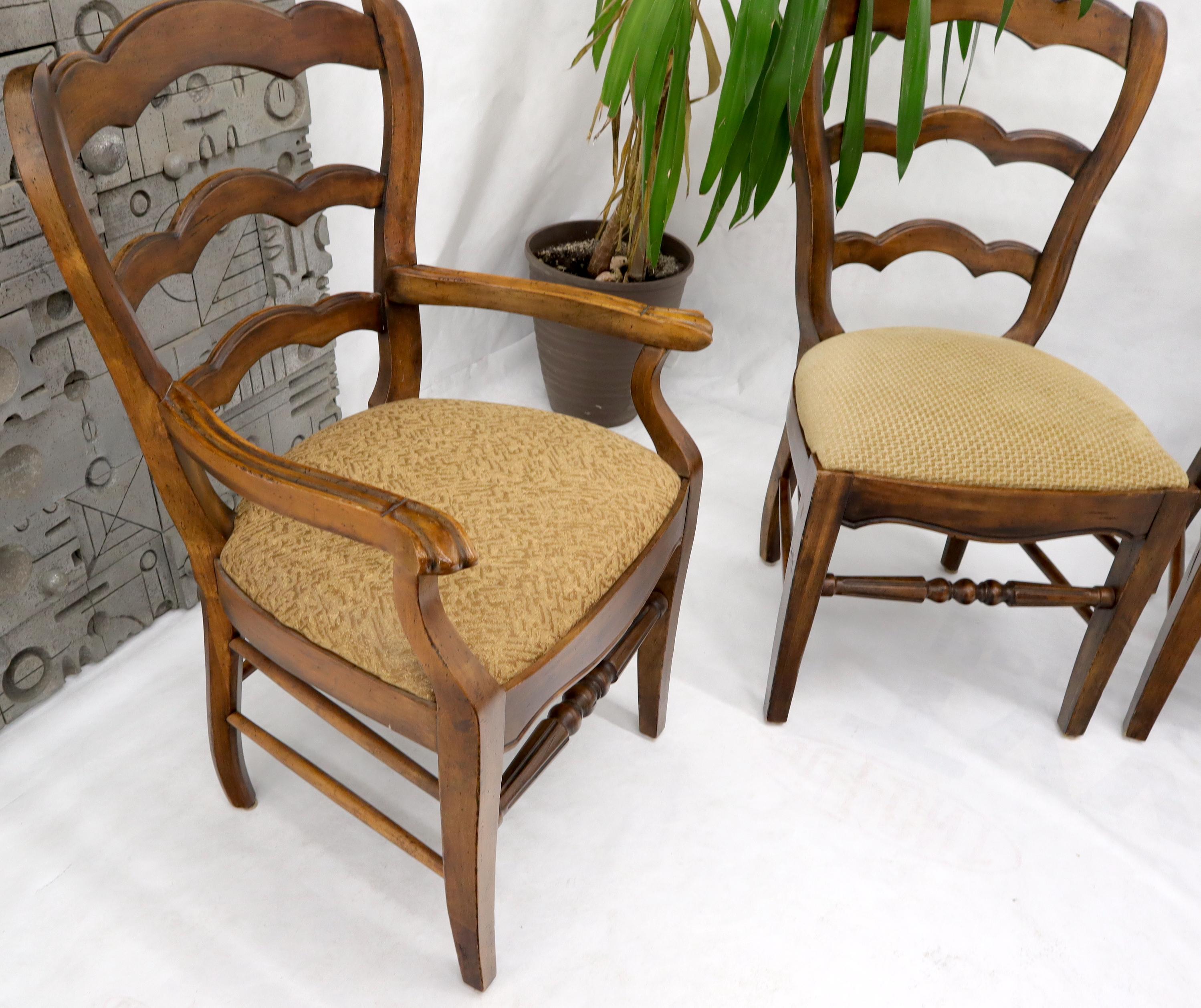 Set of 10 Ladder Back Colonial Spanish Side Dining Chairs by Henredon In Good Condition In Rockaway, NJ