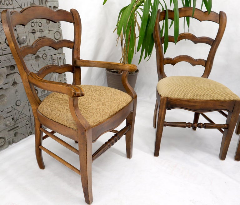 Set of 10 Ladder Back Colonial Spanish Side Dining Chairs by Henredon