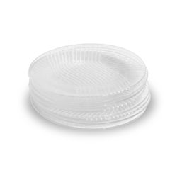 Set of 8 Lalique Signed France Cut Crystal Glass Wave Design Dessert Plate