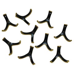 Set of 8 Large & 4 Small Double Wall Hooks by Herta Baller, Austria, 1950s