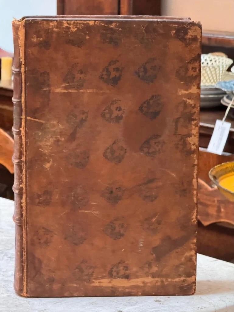 Ensemble de 8 grands livres français, Dictionaries, reliés en cuir du 18ème siècle Bon état - En vente à Charlottesville, VA