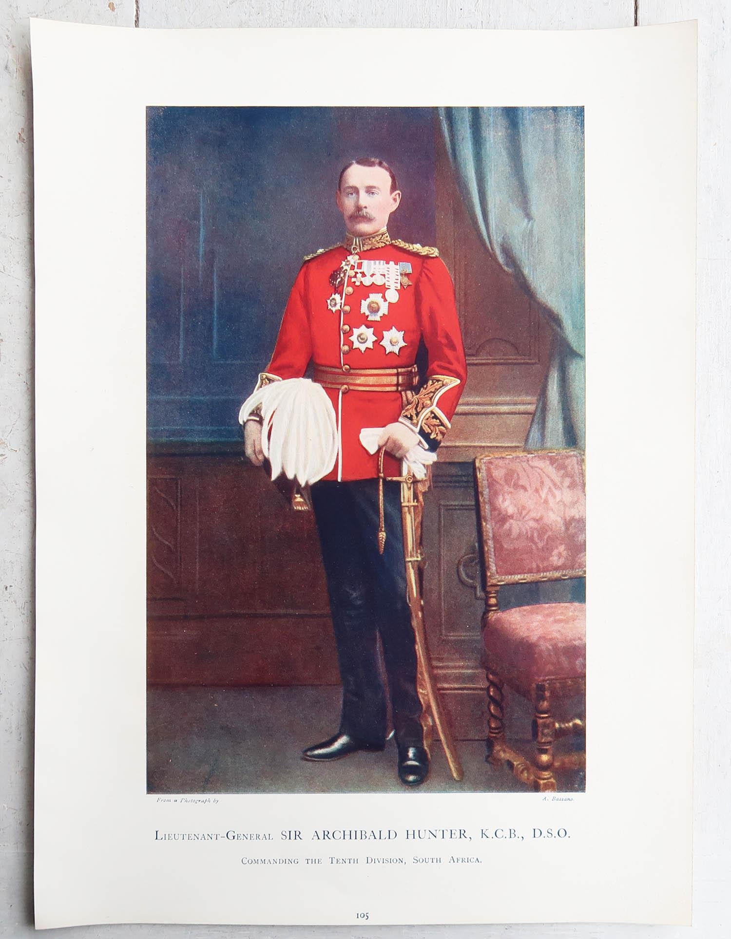Other Set of 8 Large Original Antique Prints of Gentlemen in Military Costume. 1900 For Sale