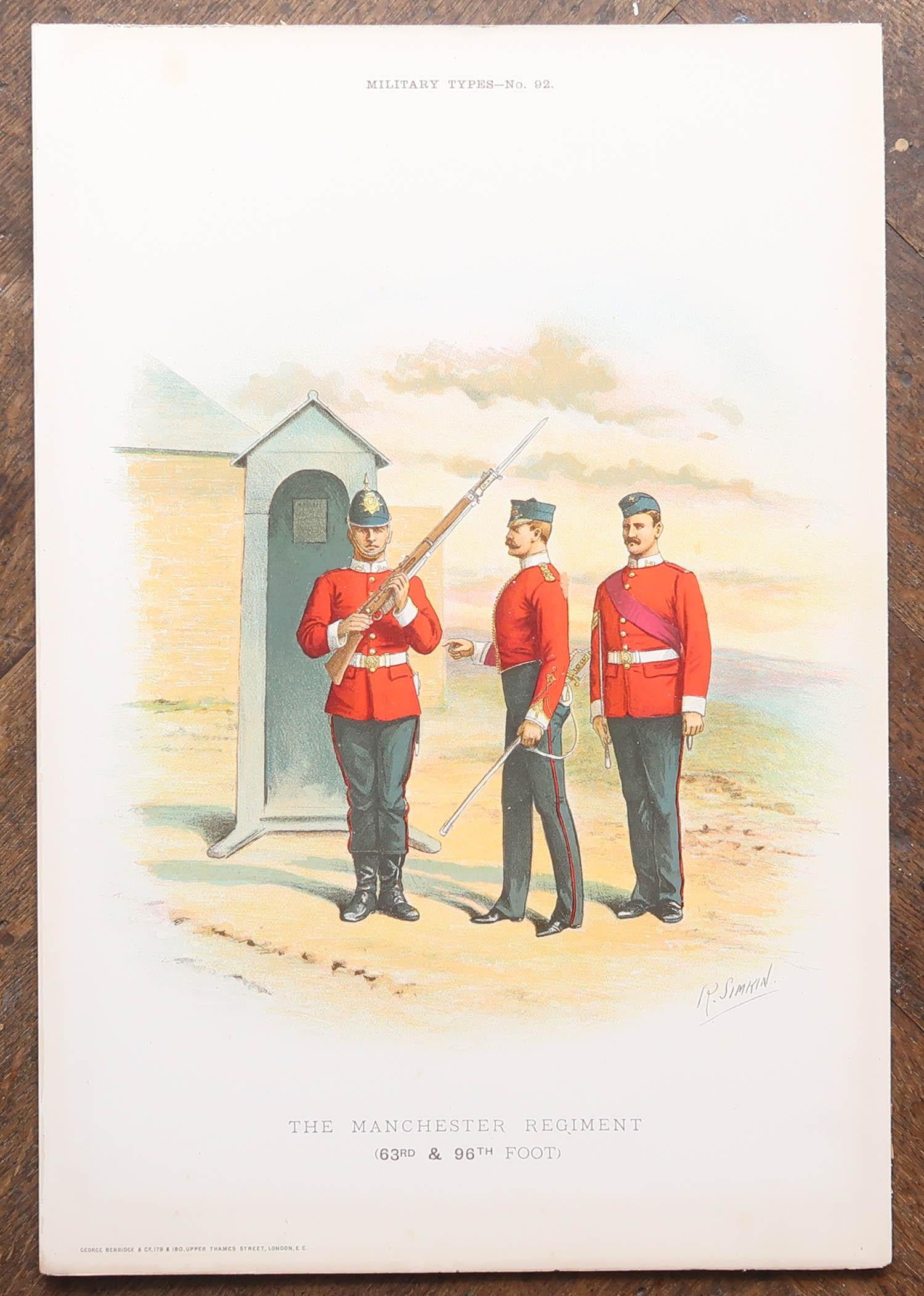 Set of 8 Large Original Antique Prints of Gentlemen in Military Costume. C.1890 For Sale 2