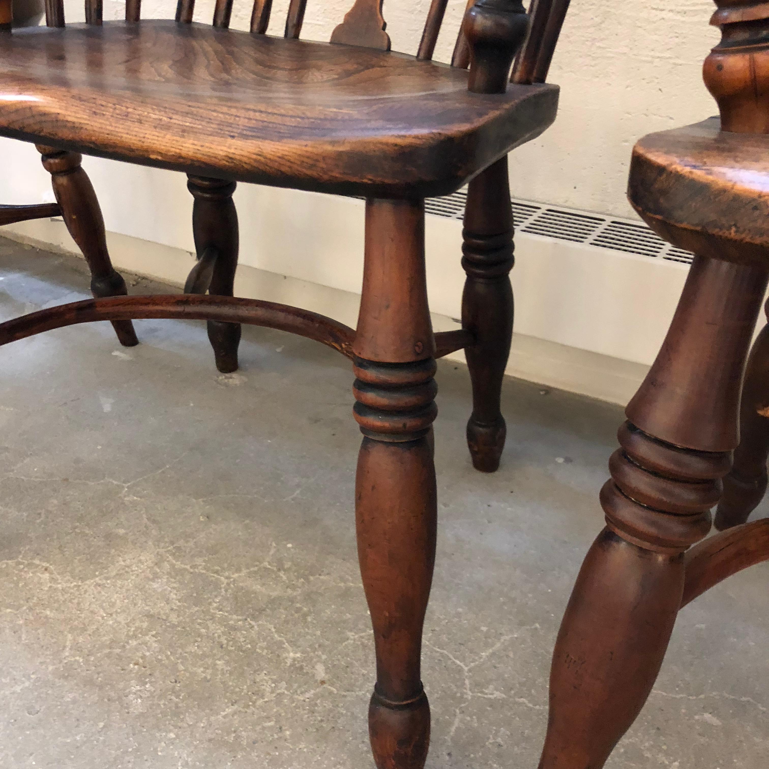 Set of 8 Late 18th-Early 19th Century Yew Wood Dining Chairs 2