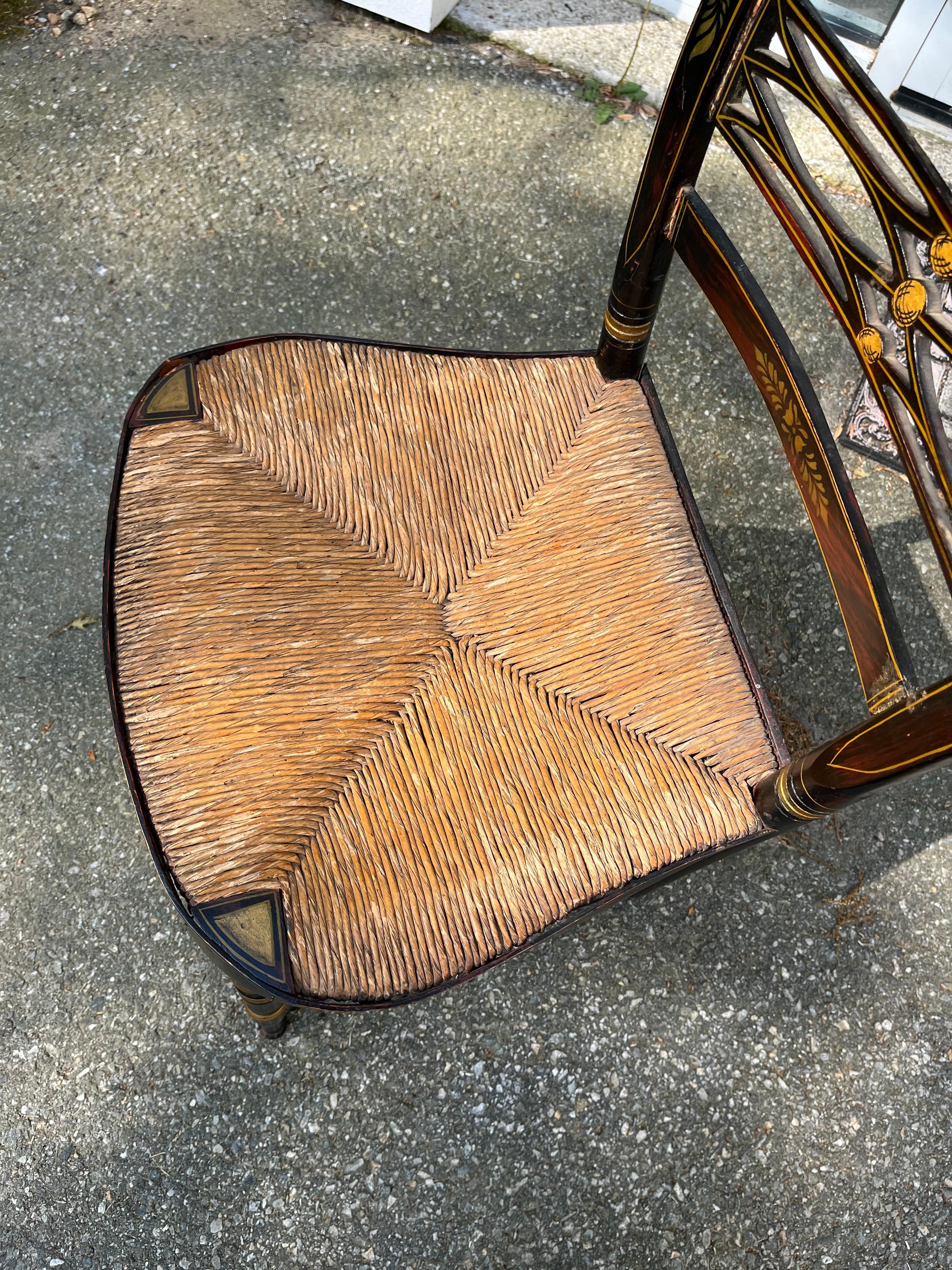 Set of 8 Late Federal Period Hitchcock Chairs 3