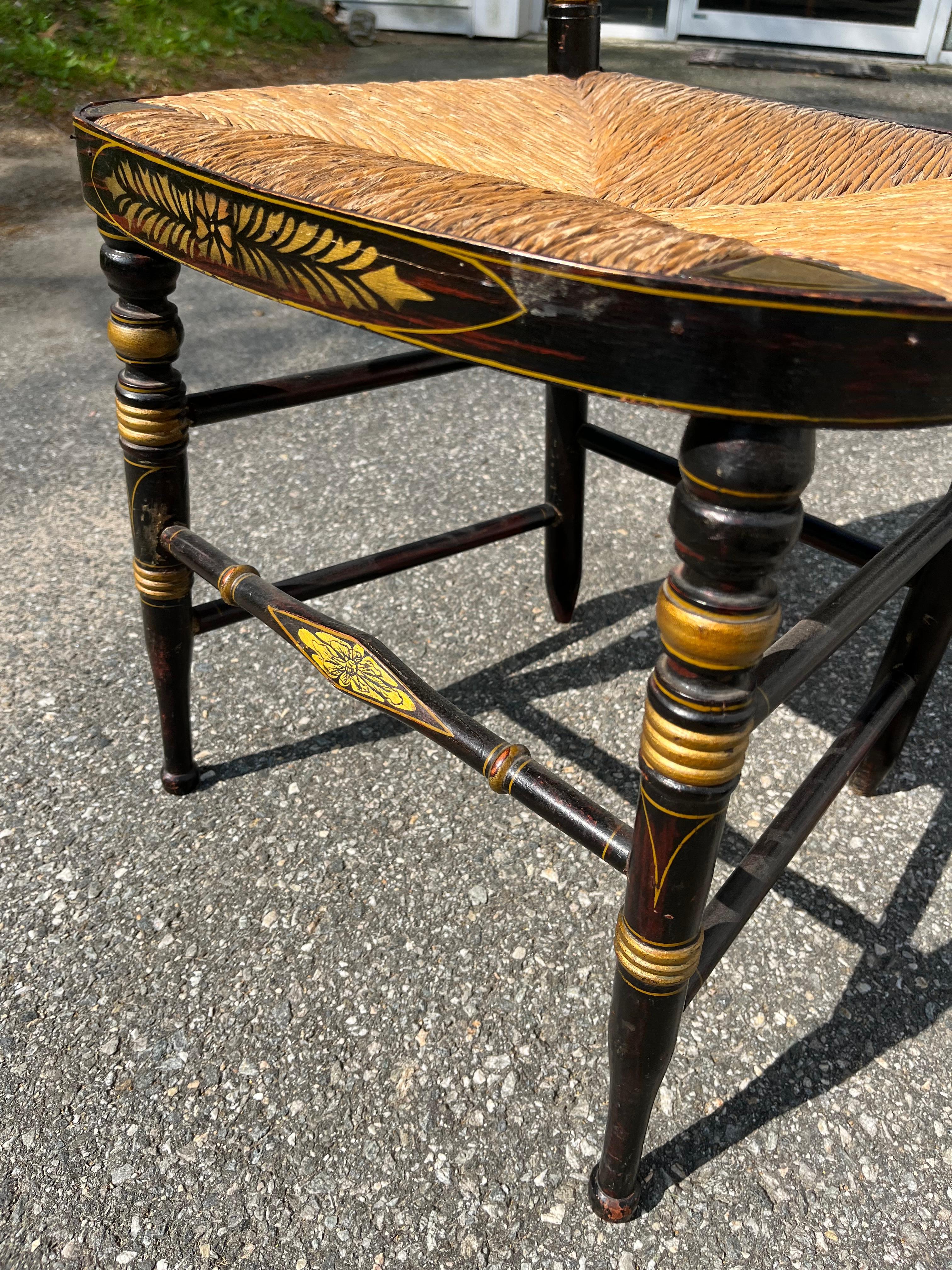 Set of 8 Late Federal Period Hitchcock Chairs 8