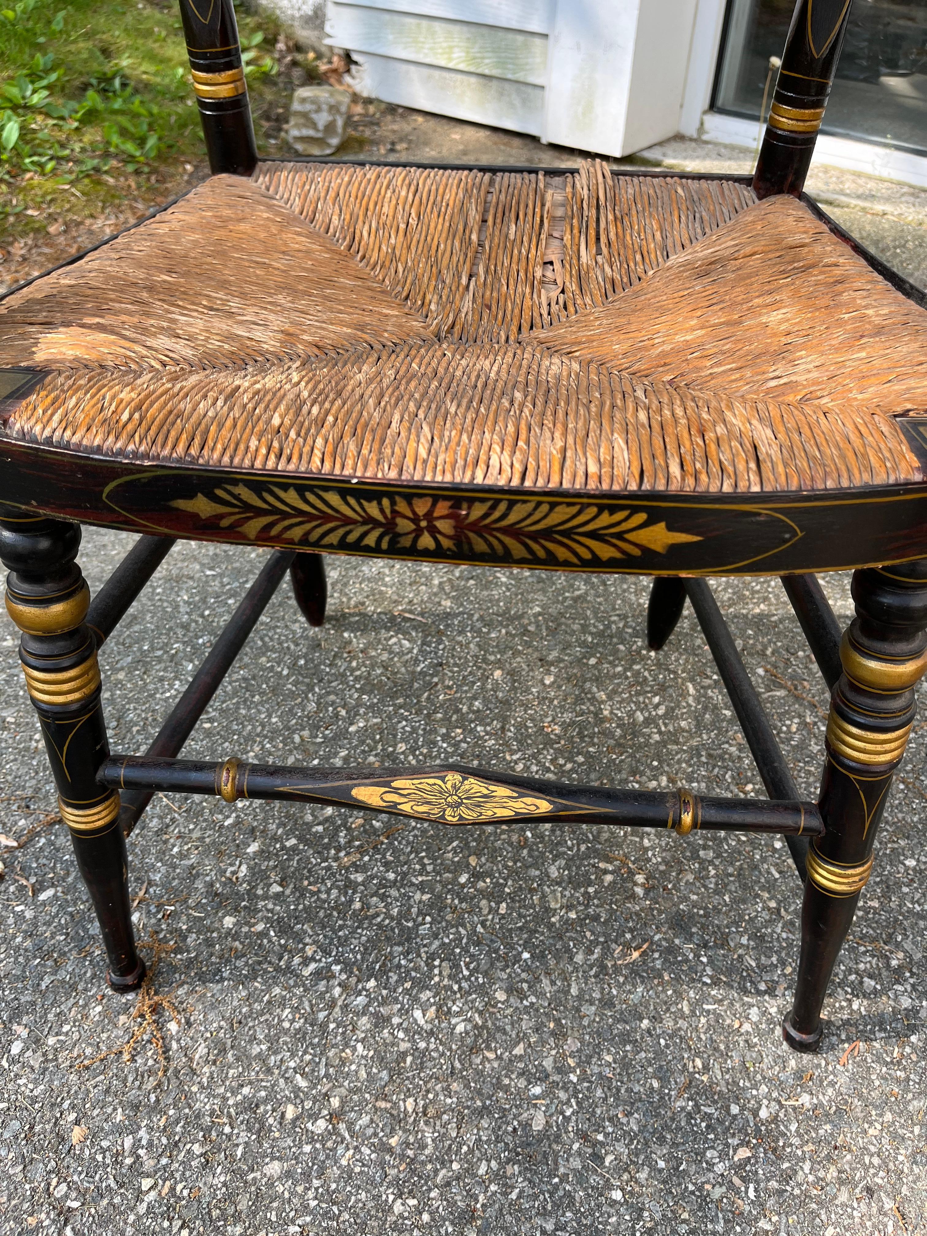 Set of 8 Late Federal Period Hitchcock Chairs In Good Condition In Doylestown, PA