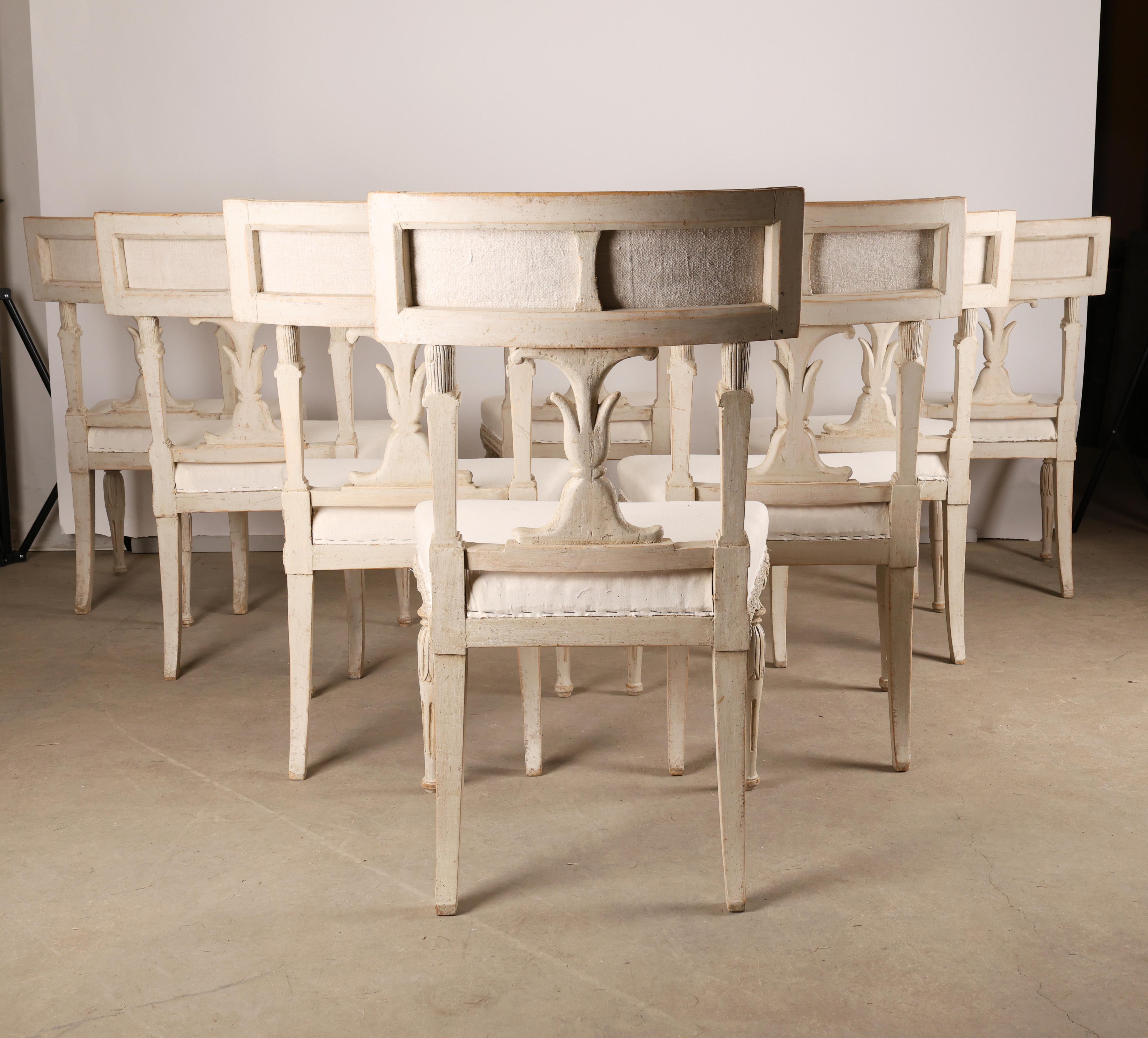 Set of 8 Late Gustavian Chairs attributed to Ephraim Ståhl 1