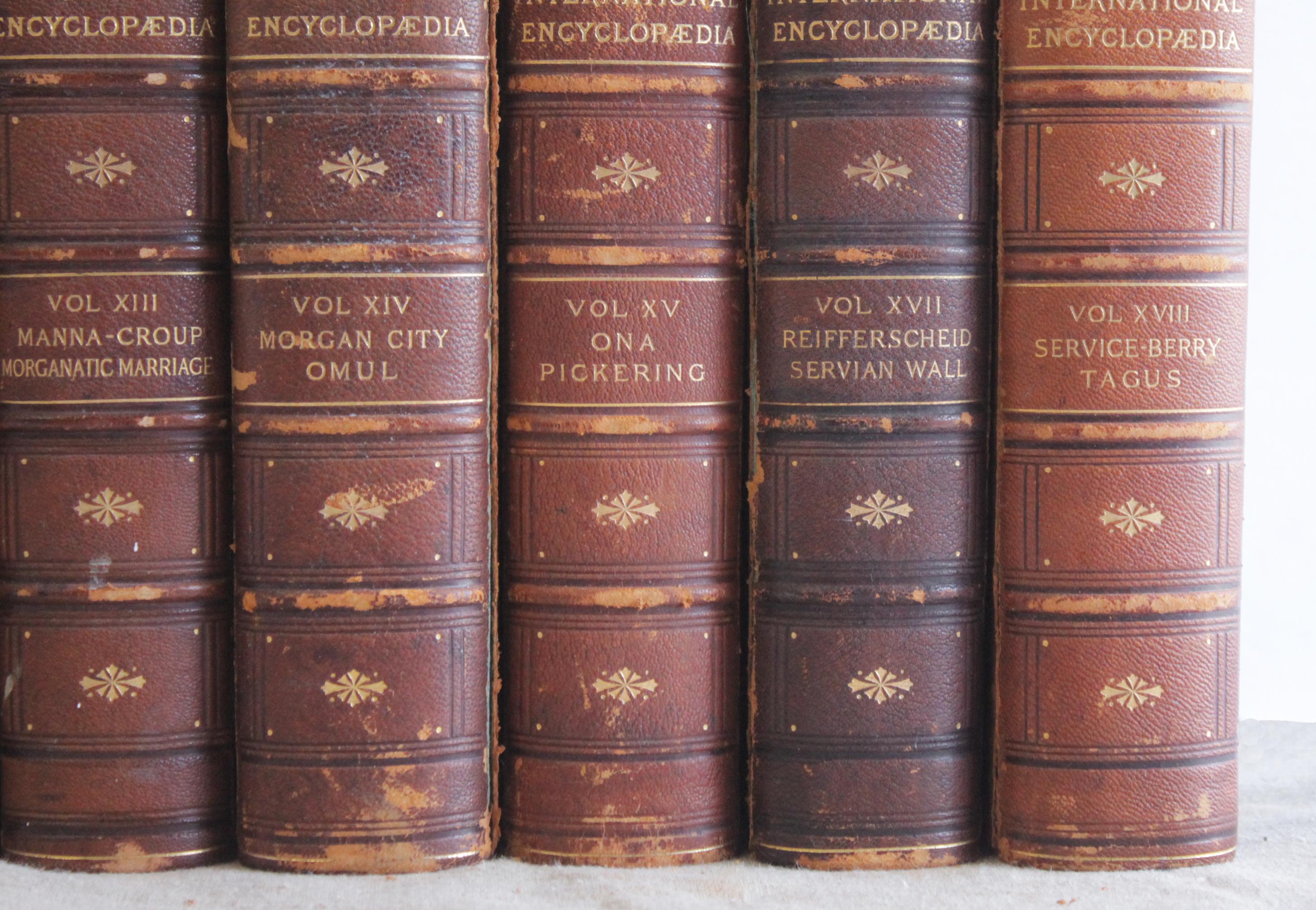 leather bound encyclopedia set